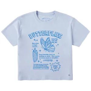 Women's Butterflies are Amazing Short Sleeve Crusher Boxy Tee Life is Good