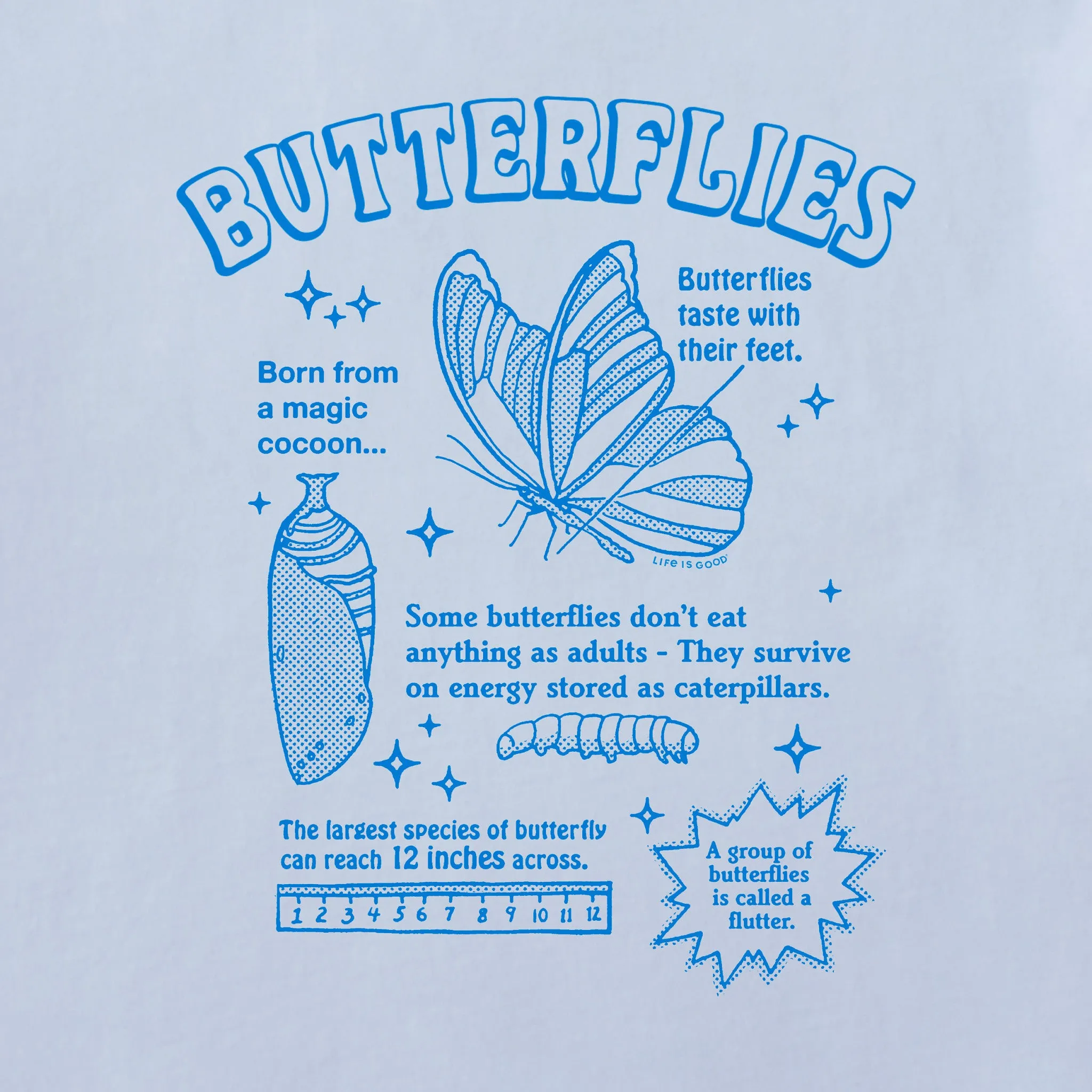 Women's Butterflies are Amazing Short Sleeve Crusher Boxy Tee Life is Good