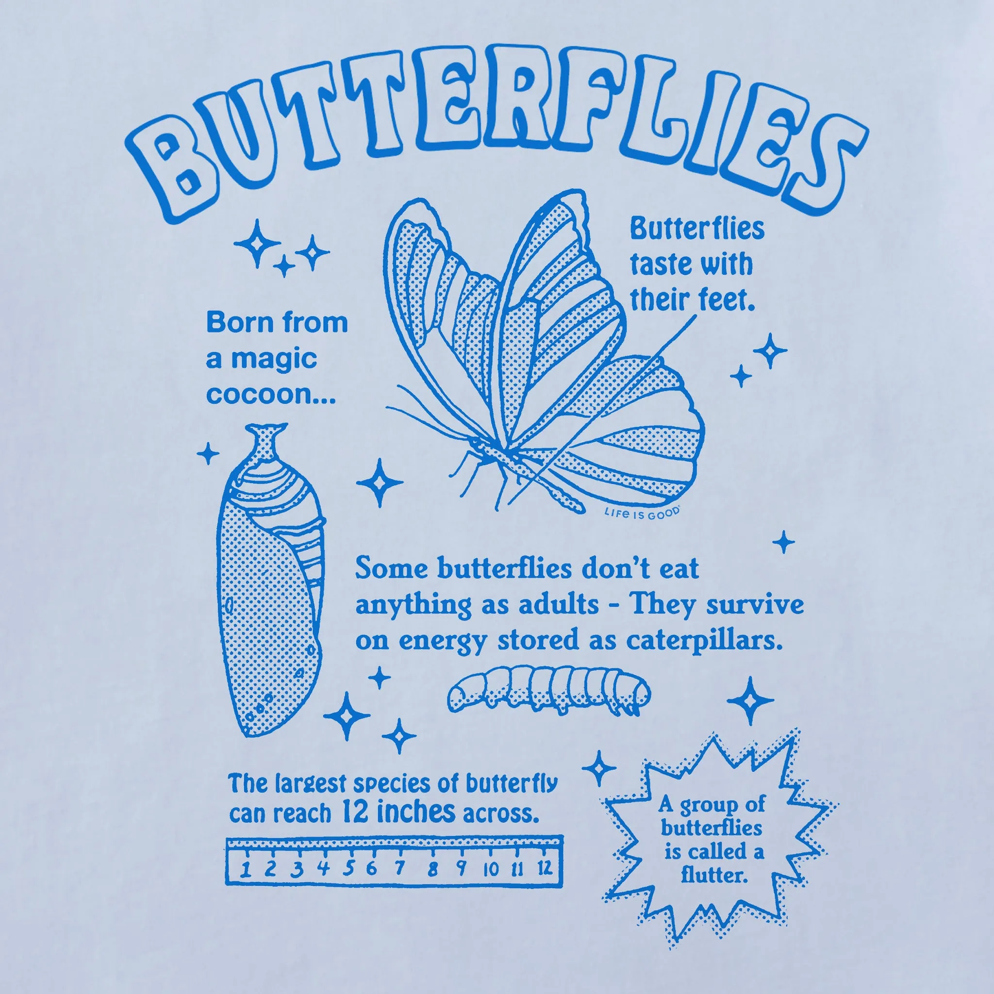 Women's Butterflies are Amazing Short Sleeve Crusher Boxy Tee Life is Good