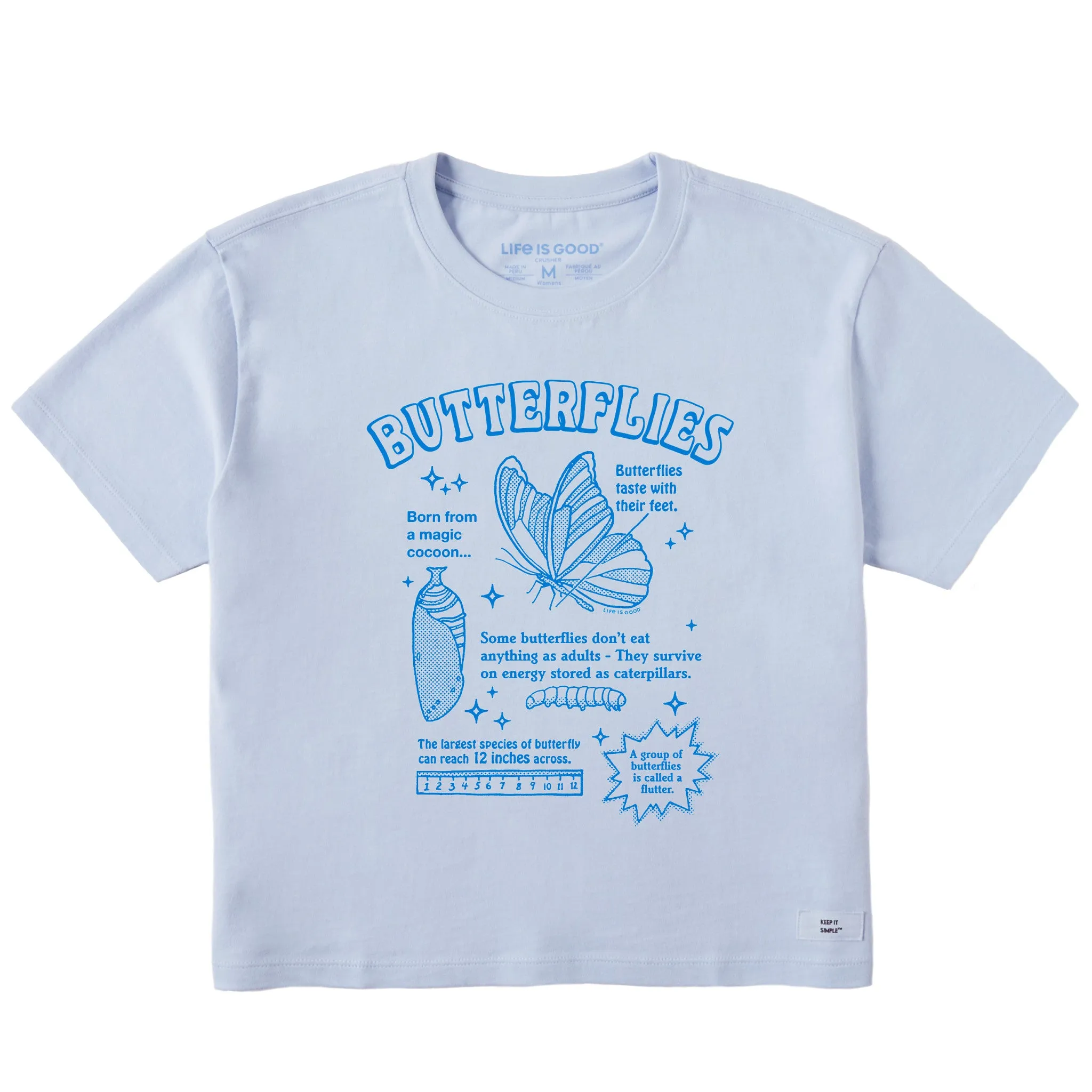 Women's Butterflies are Amazing Short Sleeve Crusher Boxy Tee Life is Good