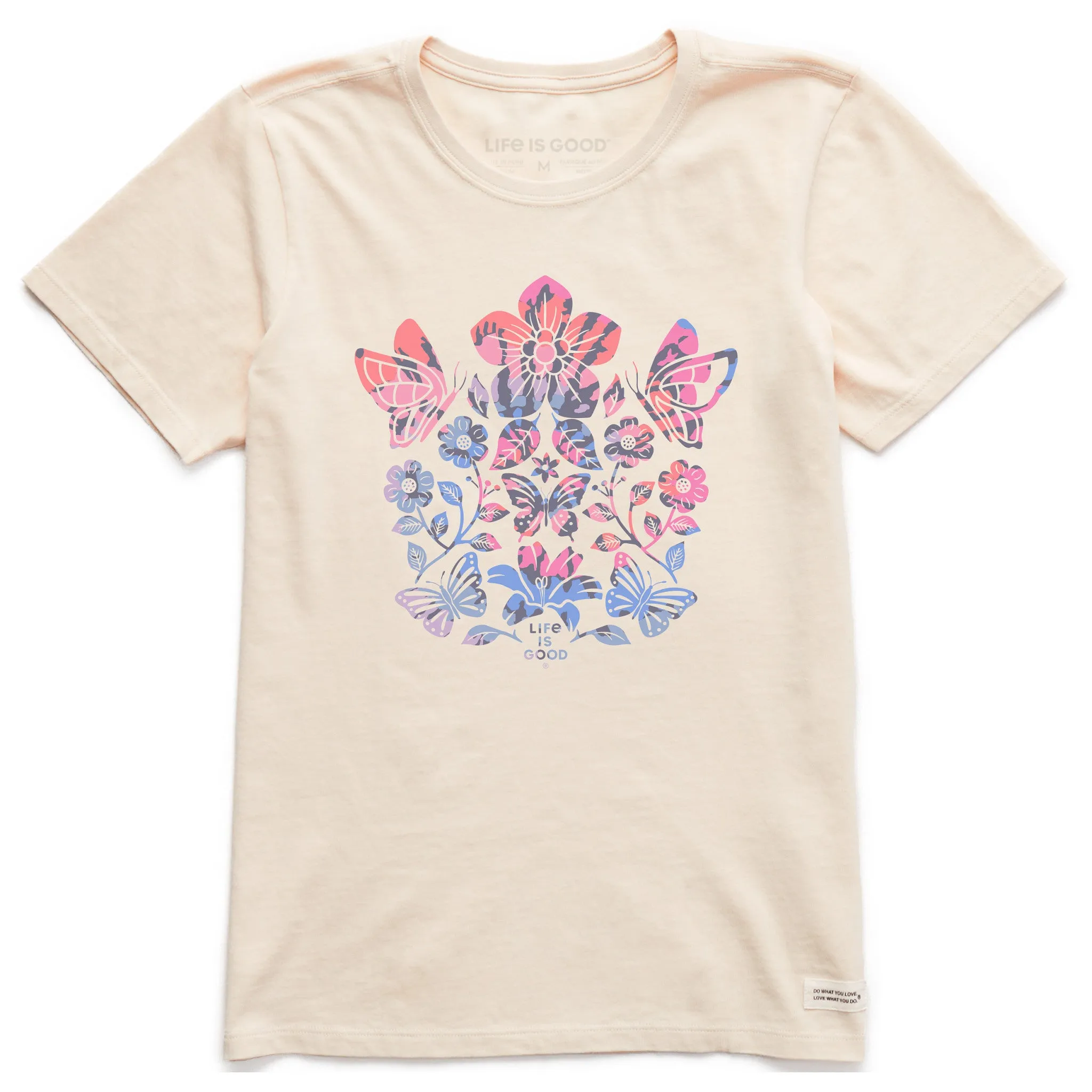 Women's Butterfly Garden Short Sleeve Crusher-LITE Tee Life is Good