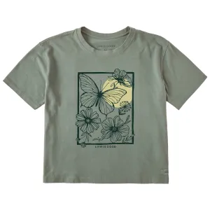 Women's Butterfly Medley Short Sleeve Crusher Boxy Tee Life is Good