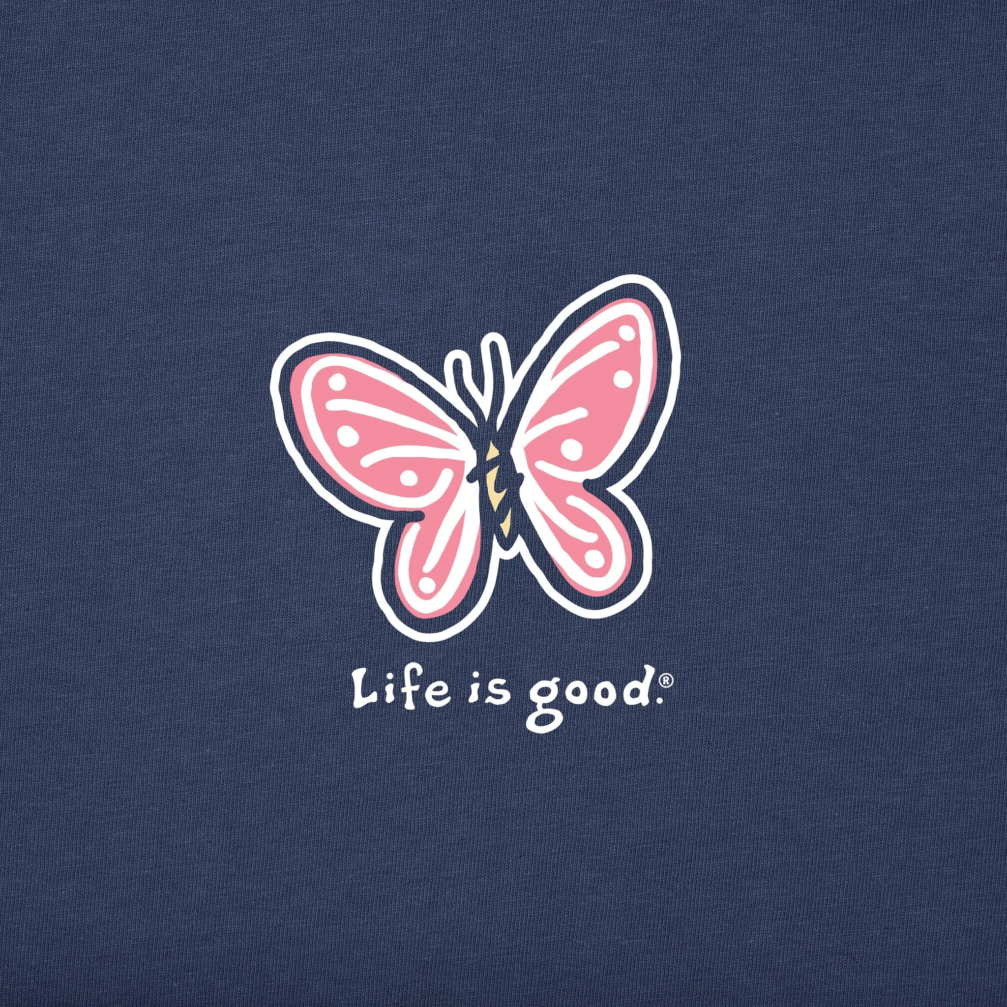 Women's Butterfly Short Sleeve Crusher Vee Life is Good