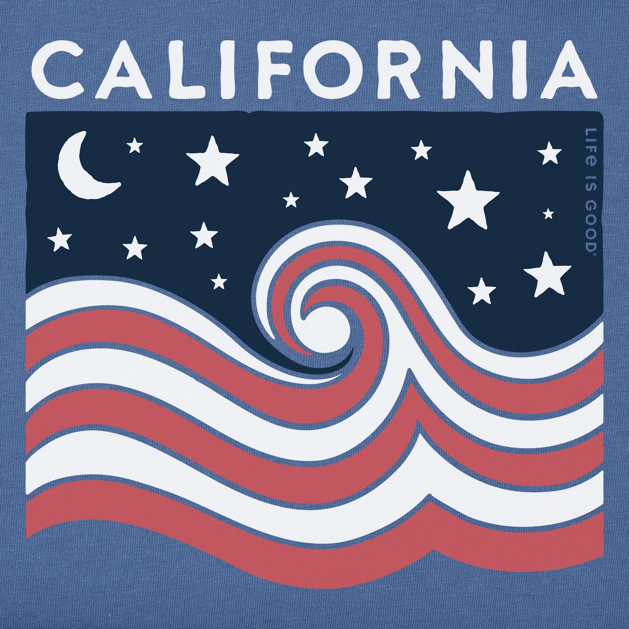 Women's Cali American Wave Short Sleeve Crusher Tee Life is Good