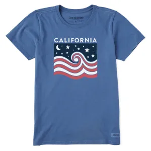 Women's Cali American Wave Short Sleeve Crusher Tee Life is Good