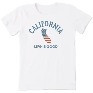 Women's California Arched Flag Short Sleeve Crusher Tee Life is Good
