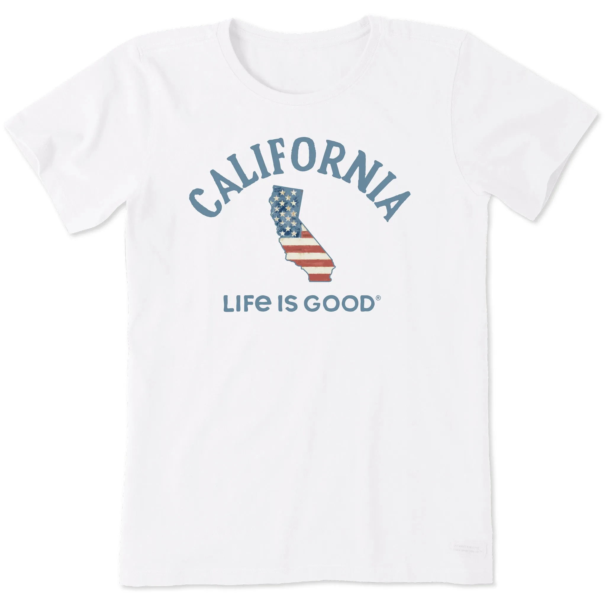 Women's California Arched Flag Short Sleeve Crusher Tee Life is Good