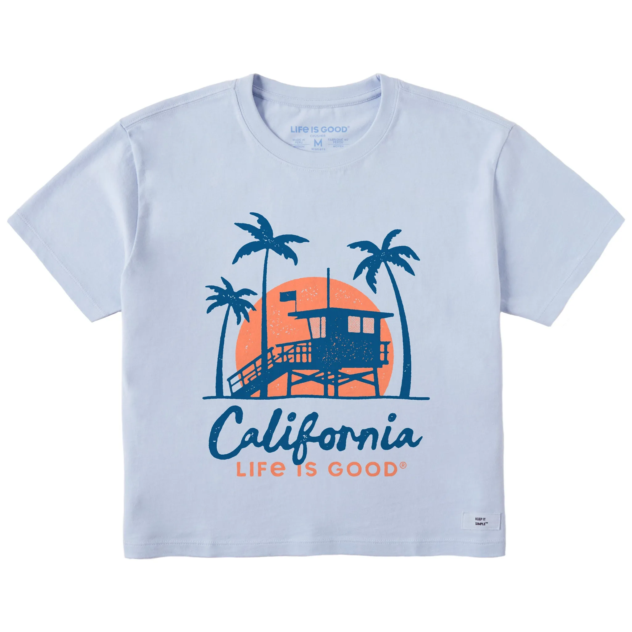 Women's California Lifeguard Station Short Sleeve Crusher Boxy Tee Life is Good