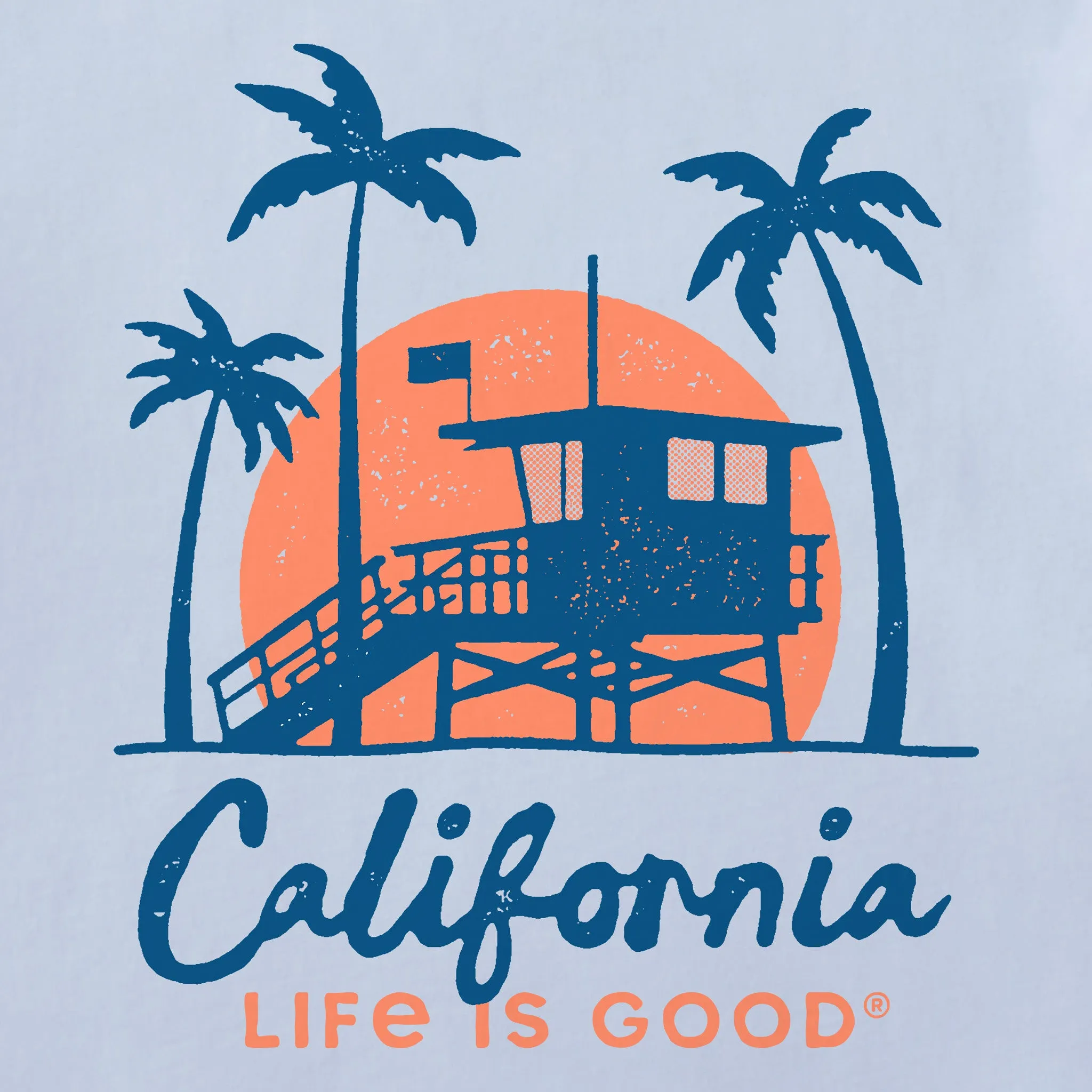 Women's California Lifeguard Station Short Sleeve Crusher Boxy Tee Life is Good