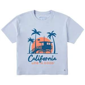 Women's California Lifeguard Station Short Sleeve Crusher Boxy Tee Life is Good