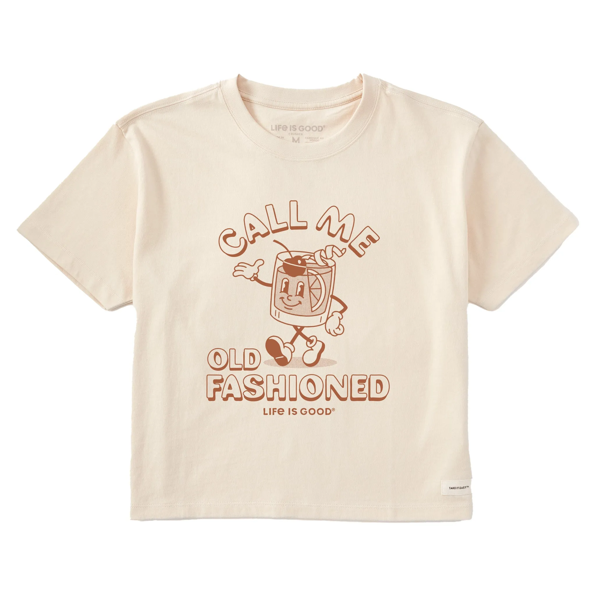 Women's Call Me Old Fashioned Mascot Short Sleeve Crusher Boxy Tee Life is Good