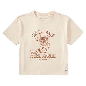 Women's Call Me Old Fashioned Mascot Short Sleeve Crusher Boxy Tee Life is Good
