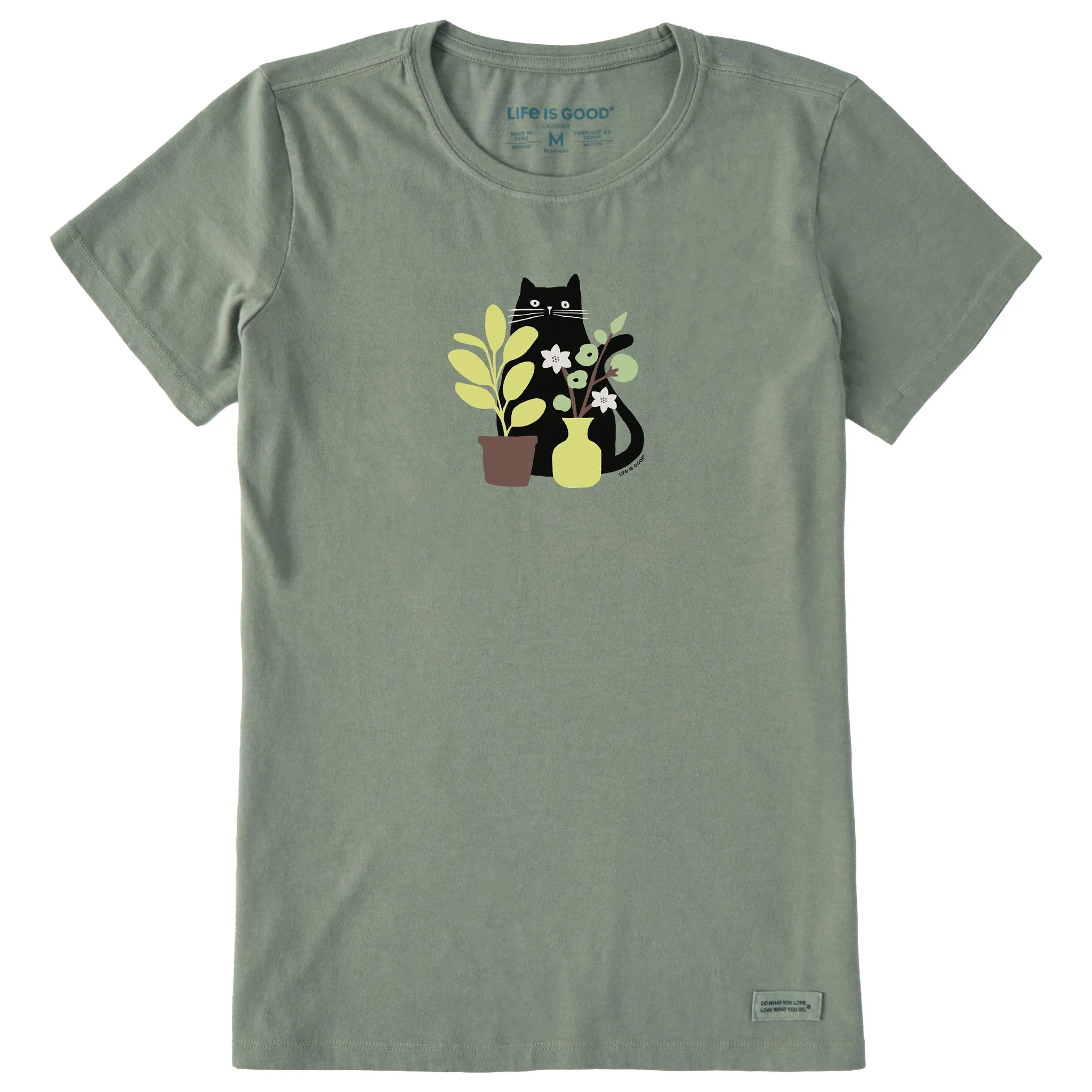 Women's Can you see the Cat? Short Sleeve Crusher Tee Life is Good