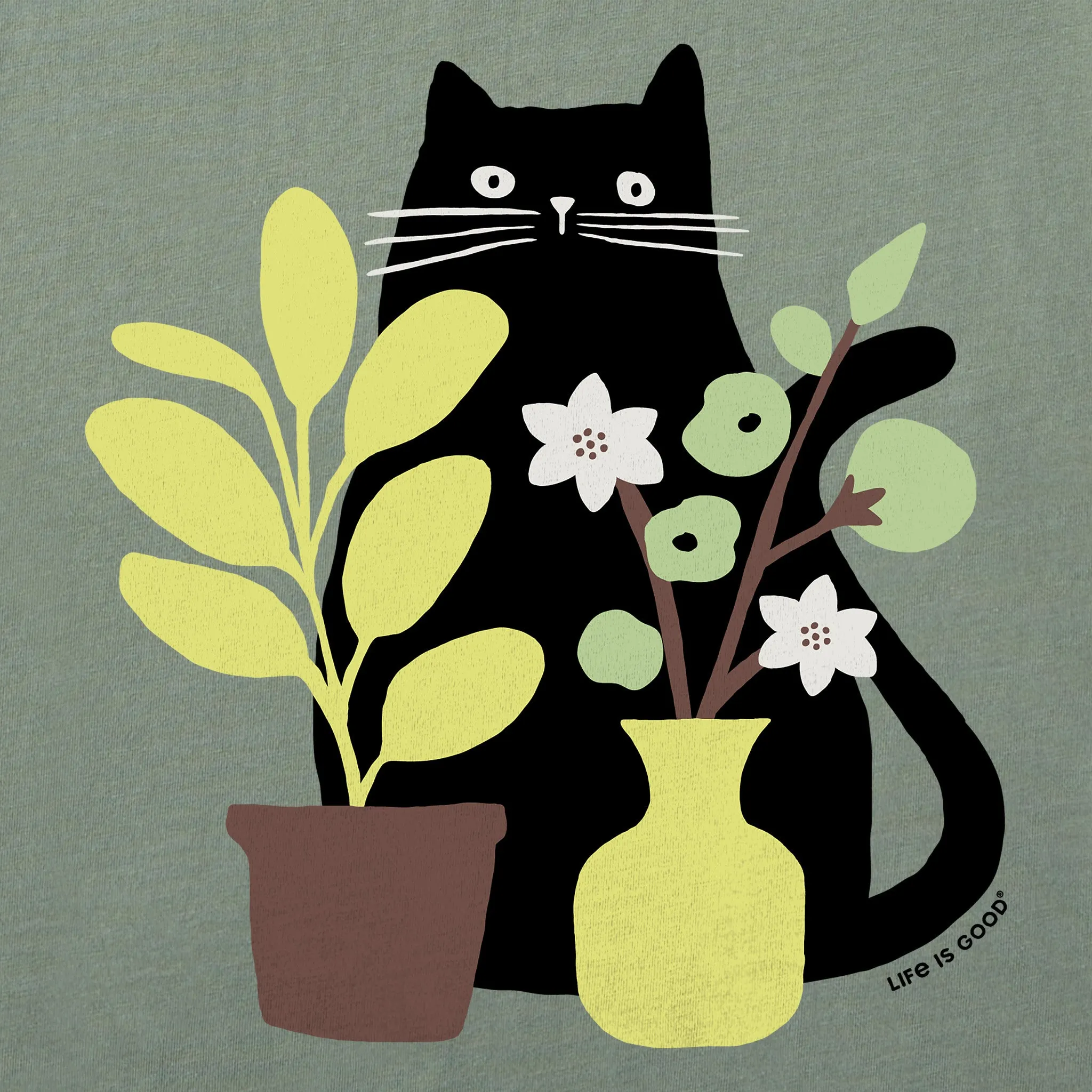 Women's Can you see the Cat? Short Sleeve Crusher Tee Life is Good