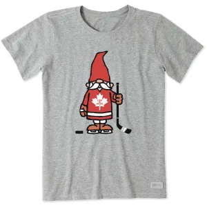Women's Canadian Hockey Gnome Short Sleeve Tee Life is Good