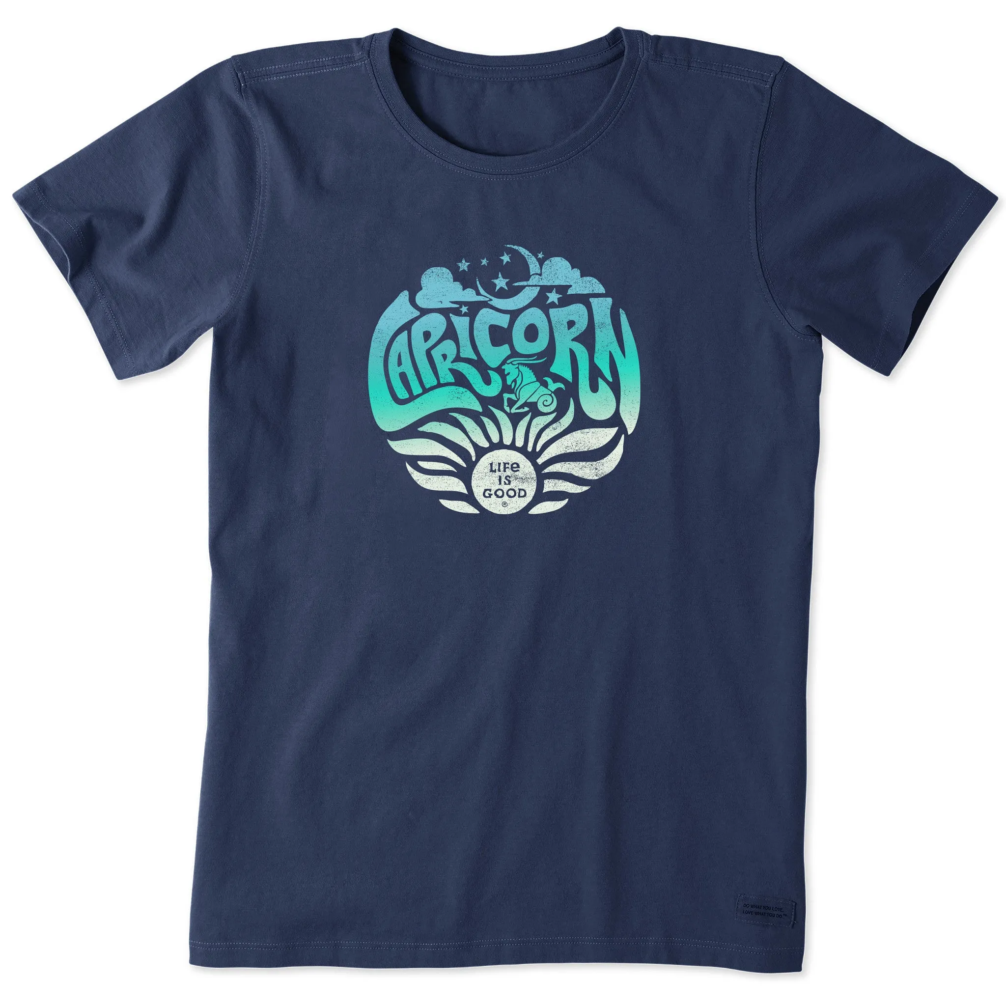Women's Capricorn Zodiac Vibes Short Sleeve Crusher Tee Life is Good