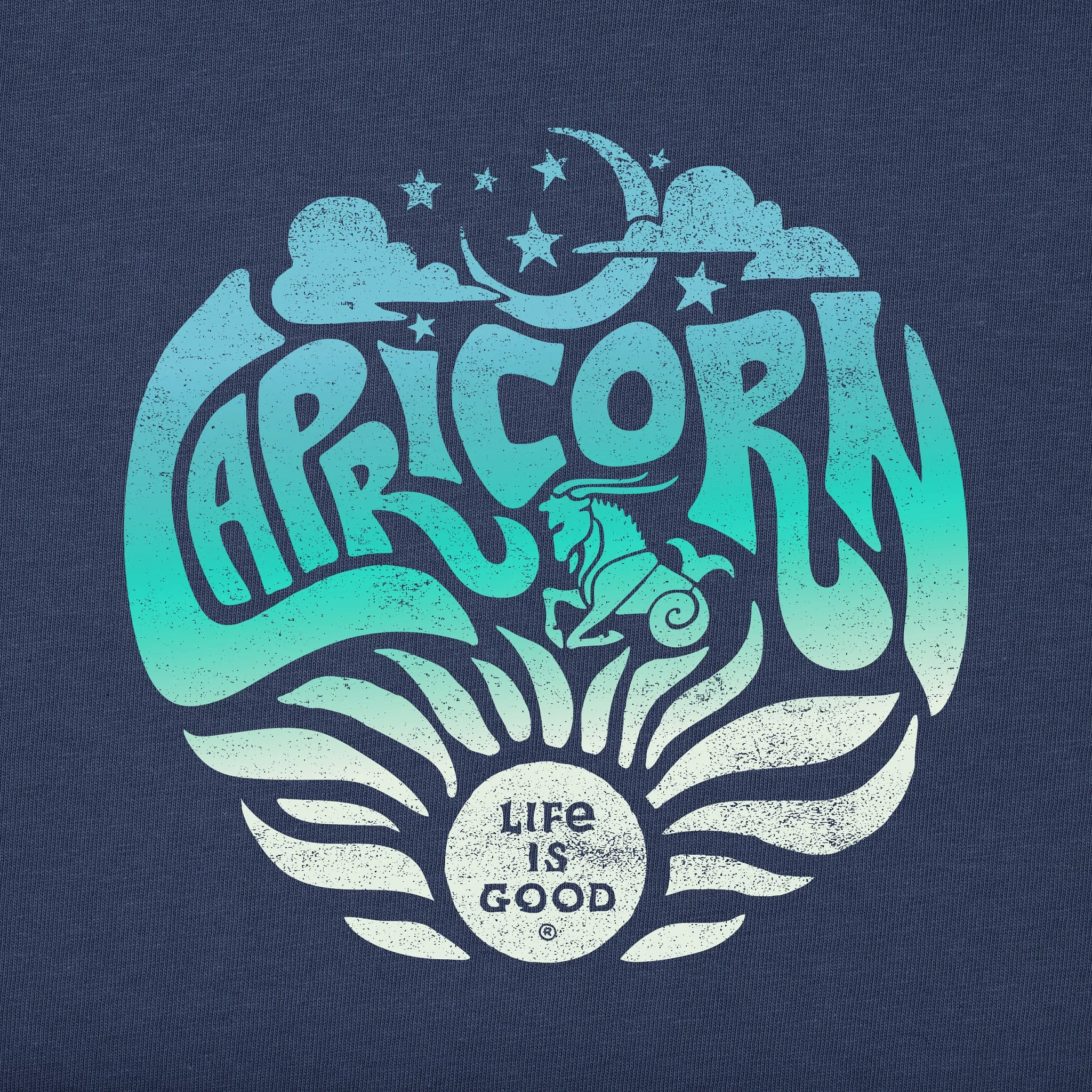Women's Capricorn Zodiac Vibes Short Sleeve Crusher Tee Life is Good