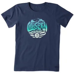 Women's Capricorn Zodiac Vibes Short Sleeve Crusher Tee Life is Good