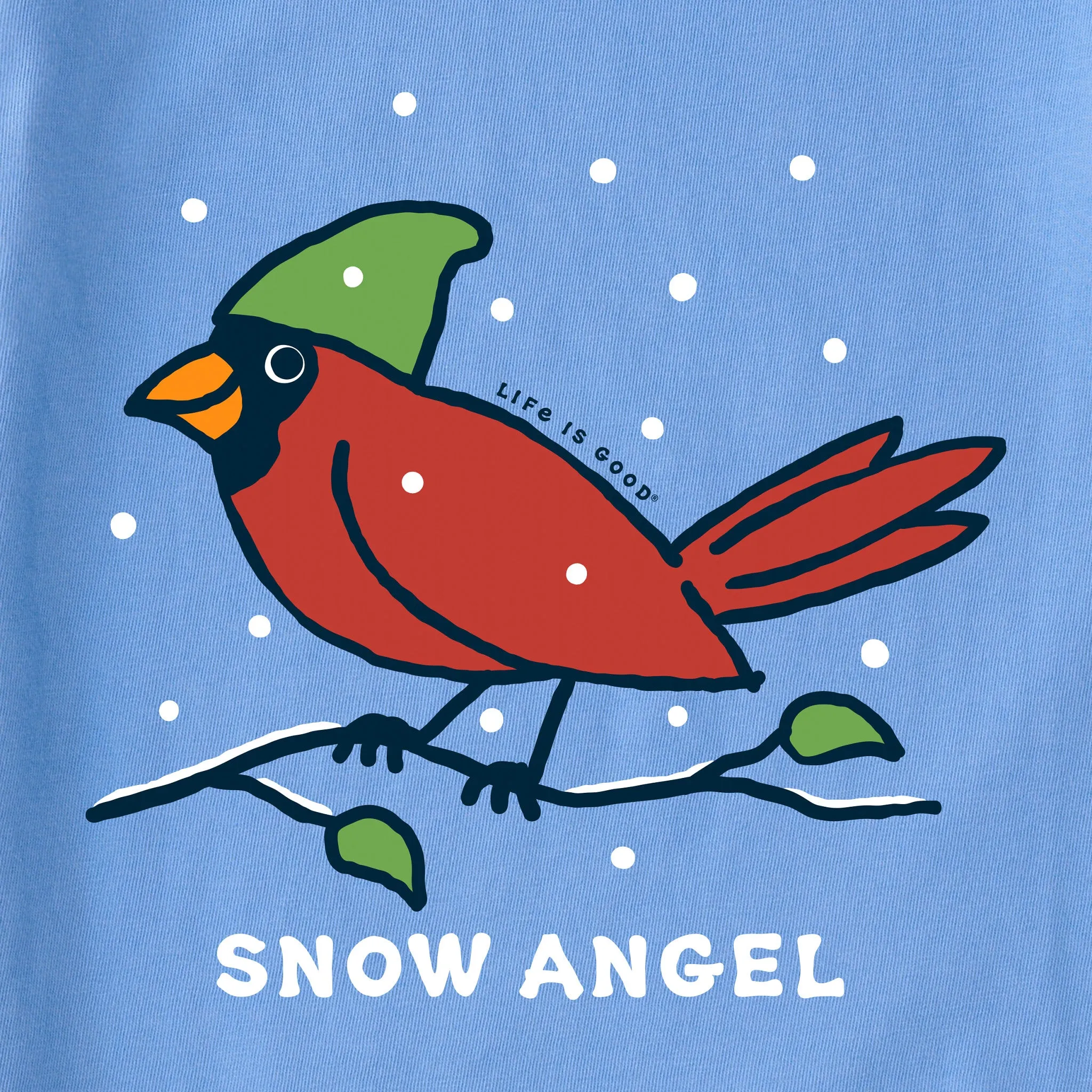 Women's Cardinal Snow Angel Long Sleeve Crusher Vee Life is Good