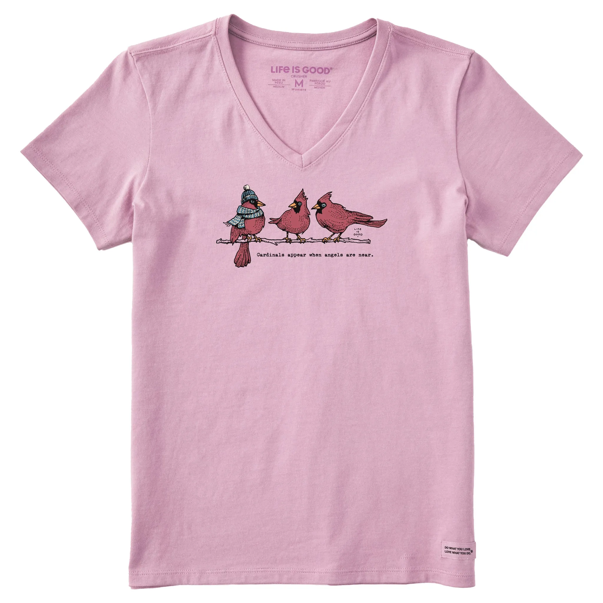 Women's Cardinals Appear Short Sleeve Crusher Vee Life is Good