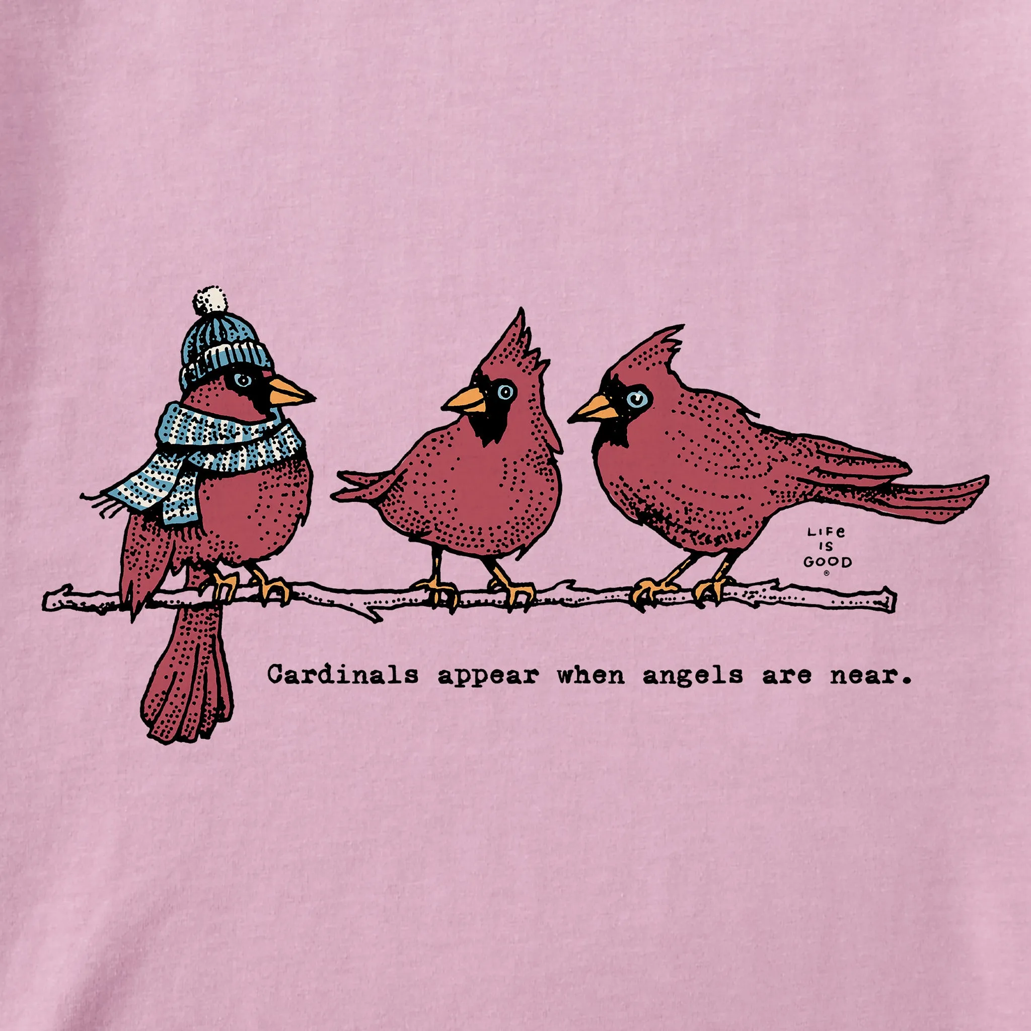 Women's Cardinals Appear Short Sleeve Crusher Vee Life is Good