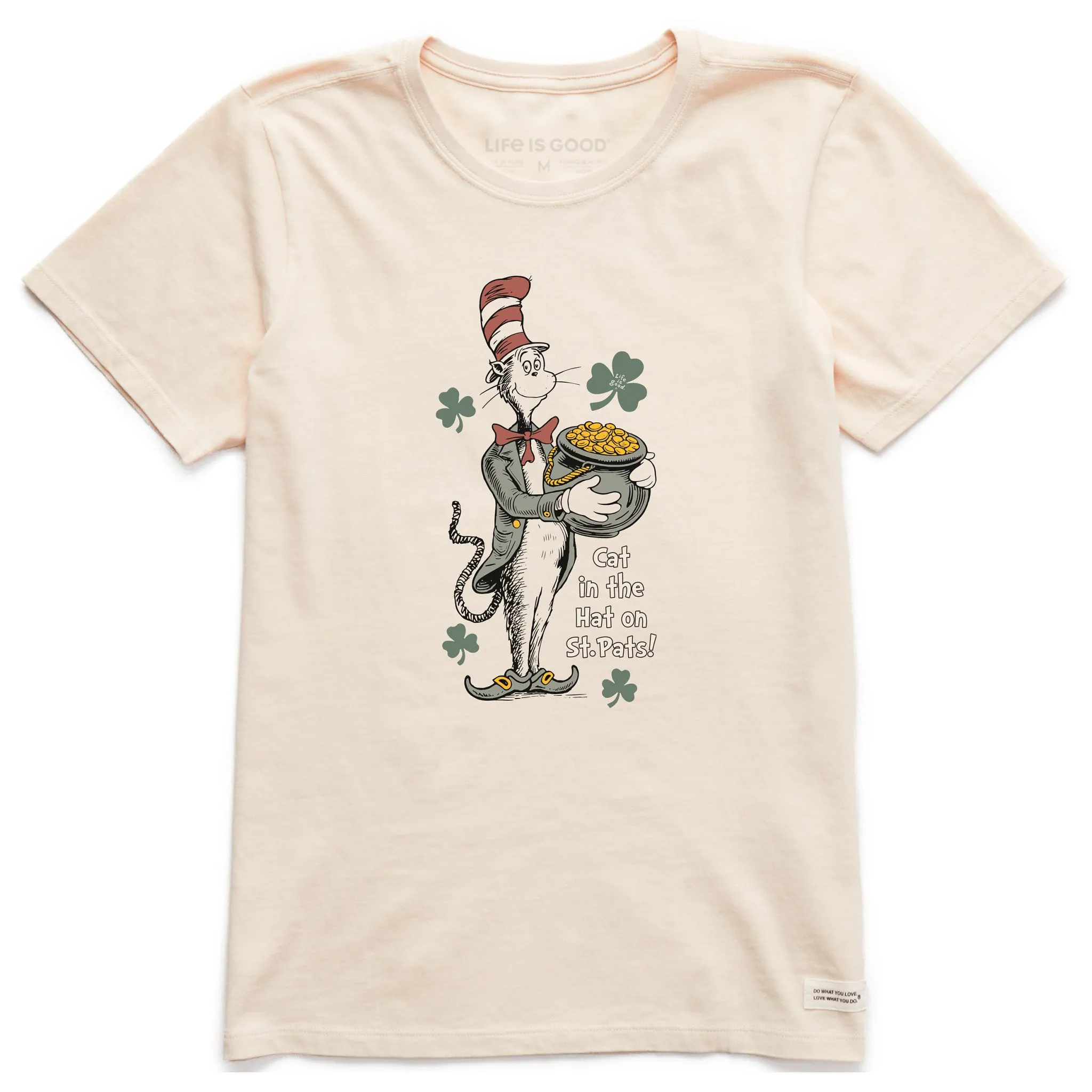 Women's Cat in the Hat on St. Pat's Short Sleeve Crusher Tee Life is Good