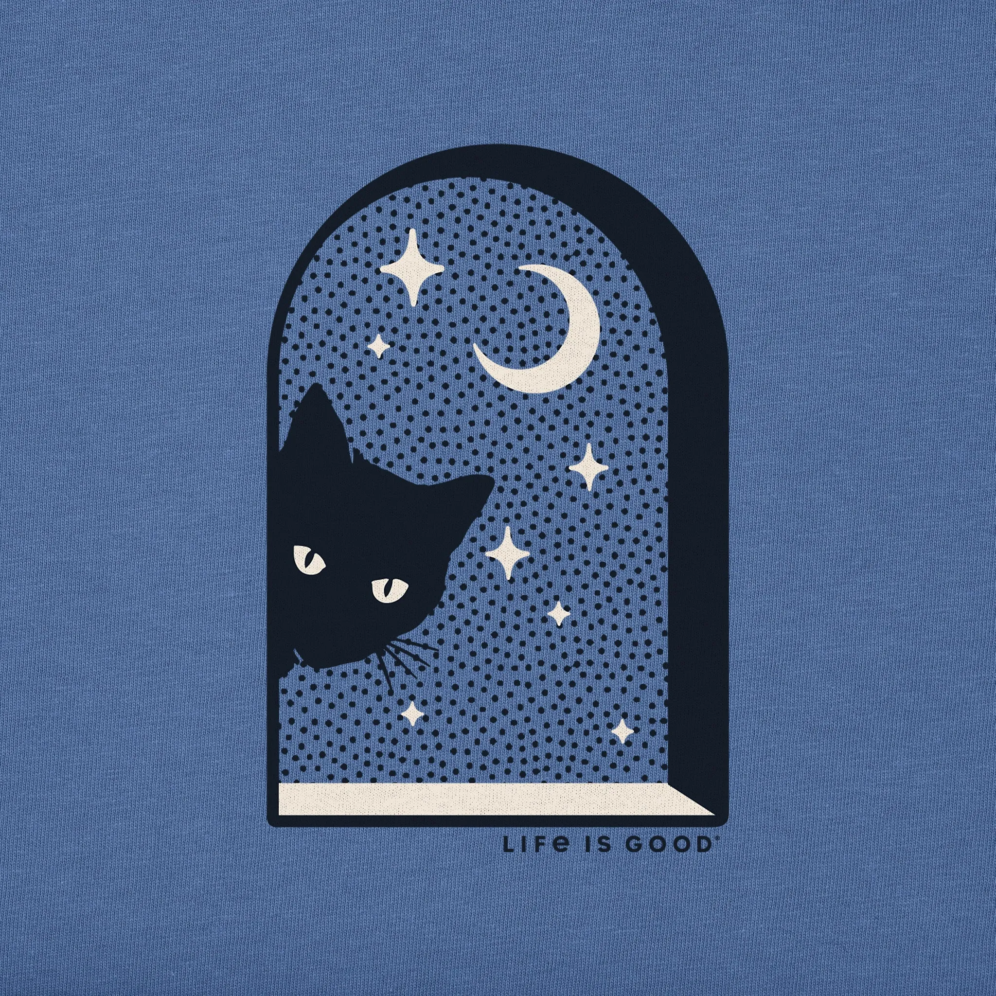 Women's Cat in Window Short Sleeve Tee Life is Good