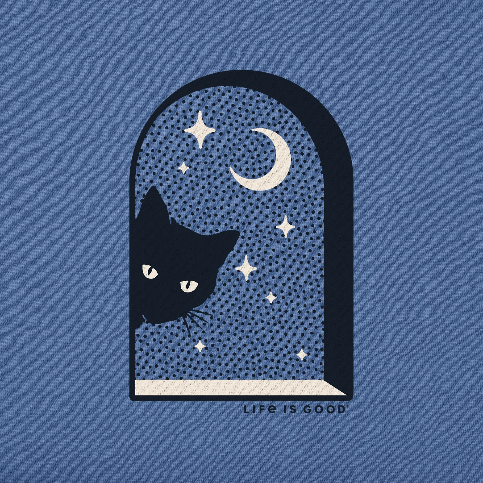 Women's Cat in Window Short Sleeve Tee Life is Good