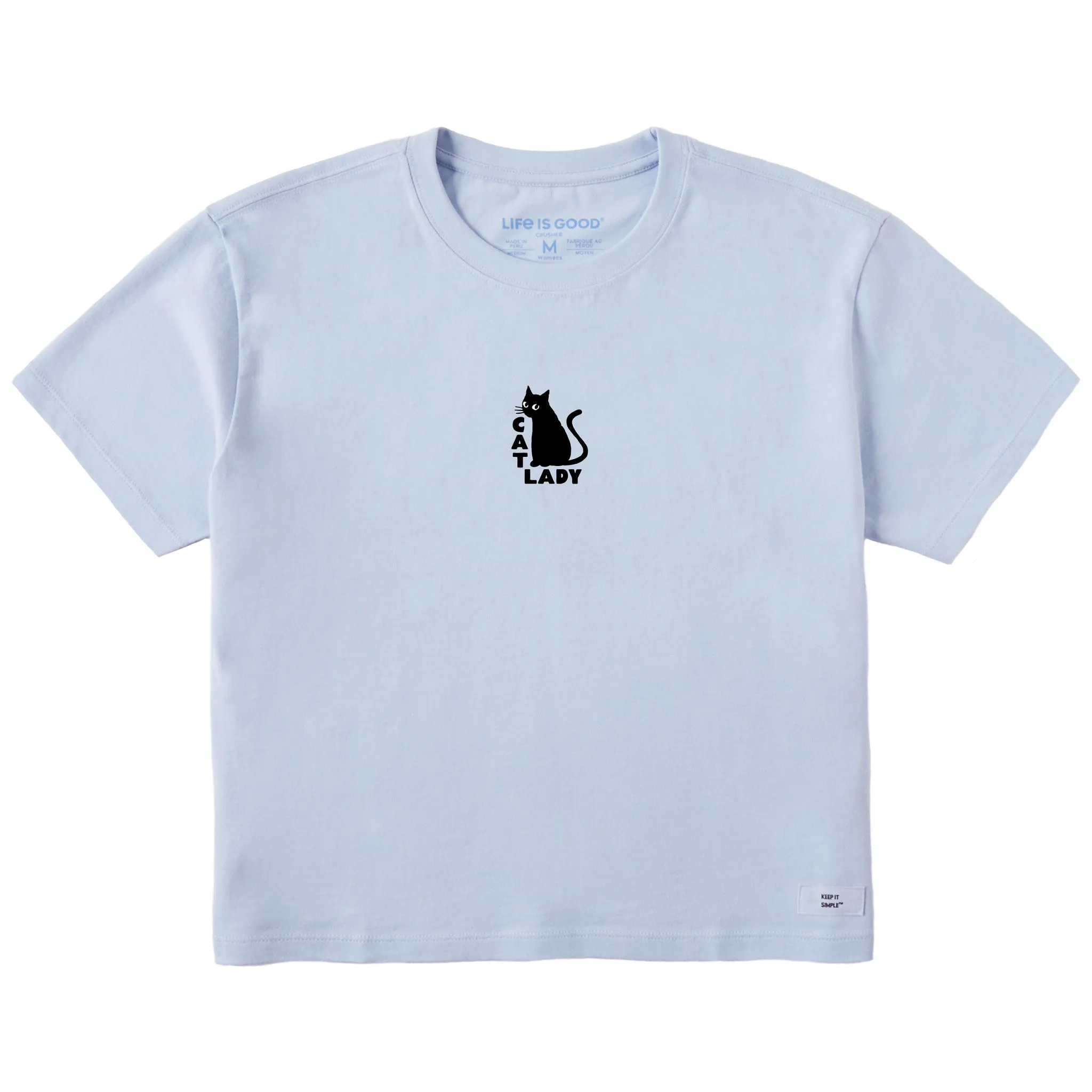 Women's Cat Lady Mini Short Sleeve Crusher Boxy Tee Life is Good