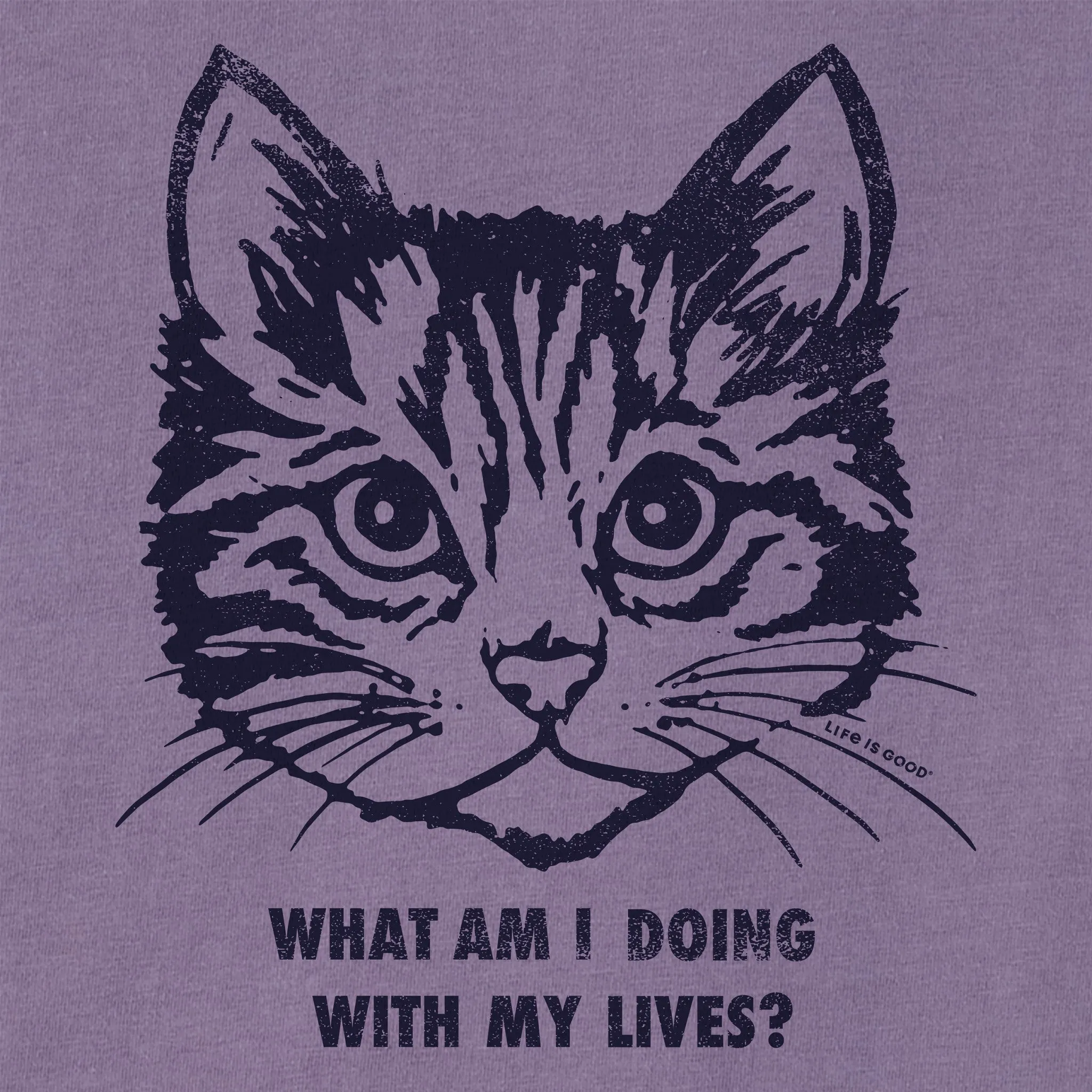 Women's Cat Lives Short Sleeve Crusher Boxy Tee Life is Good