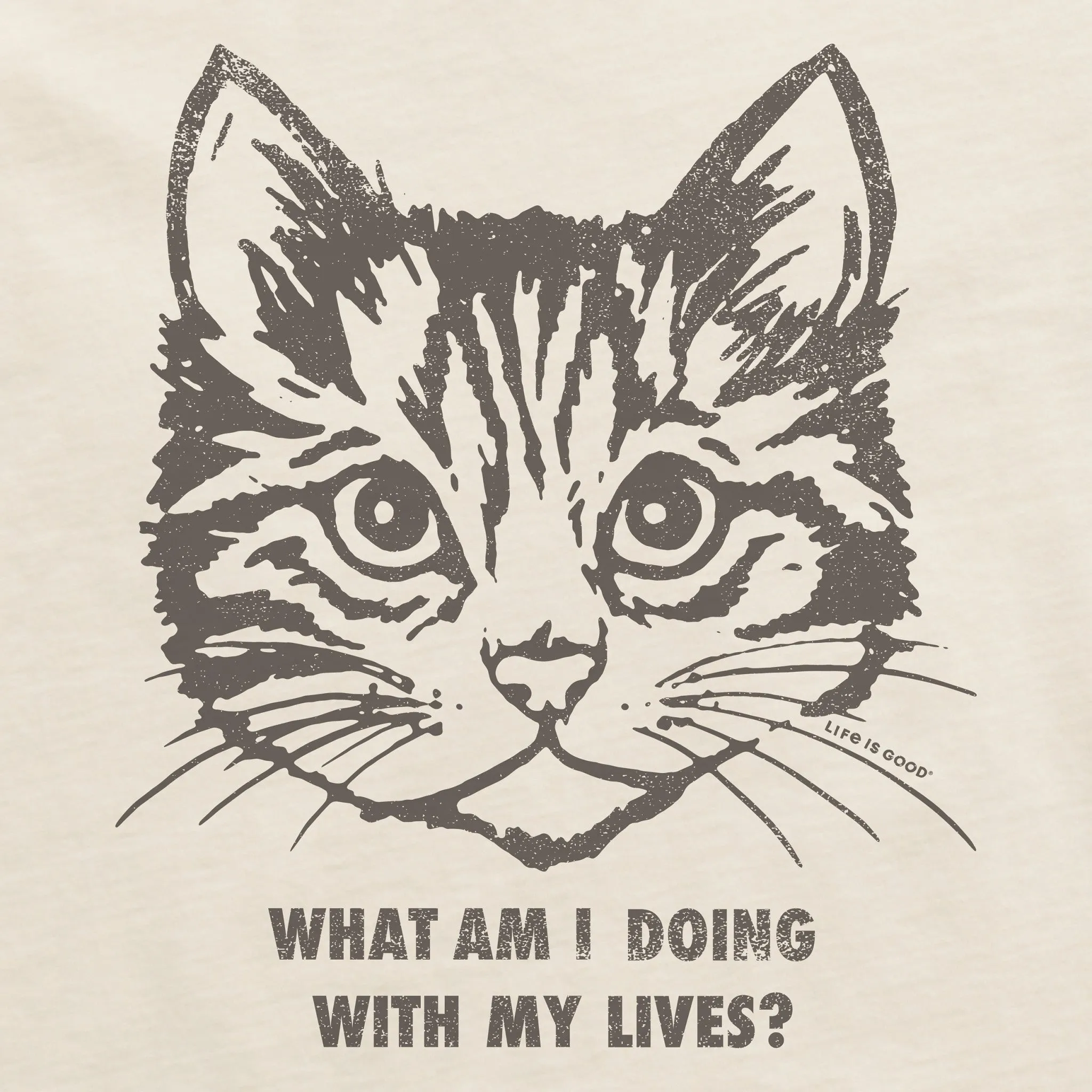 Women's Cat Lives Short Sleeve Crusher Boxy Tee Life is Good