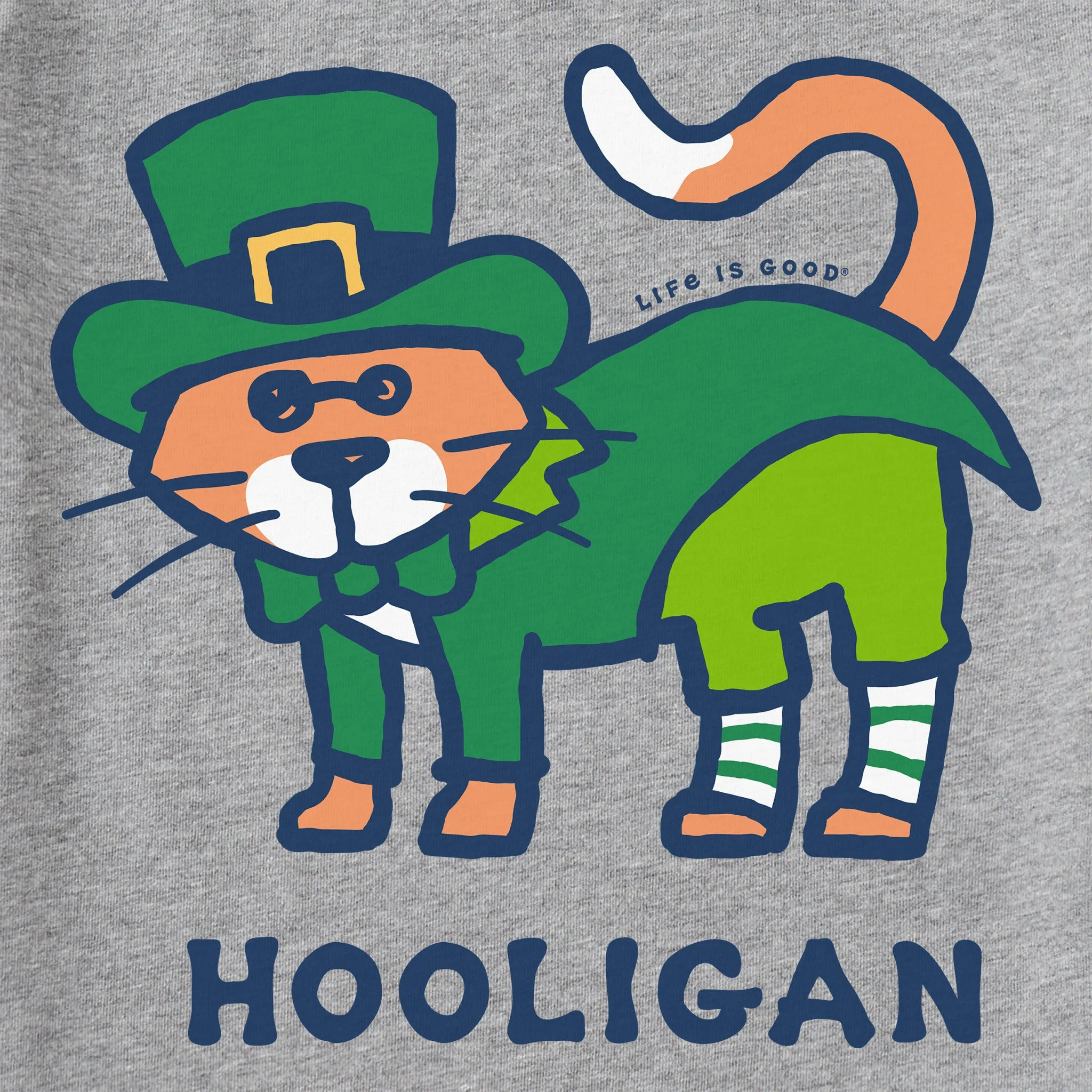 Women's Cat Lucky Leprechaun Short Sleeve Crusher Tee Life is Good