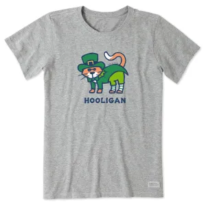 Women's Cat Lucky Leprechaun Short Sleeve Crusher Tee Life is Good