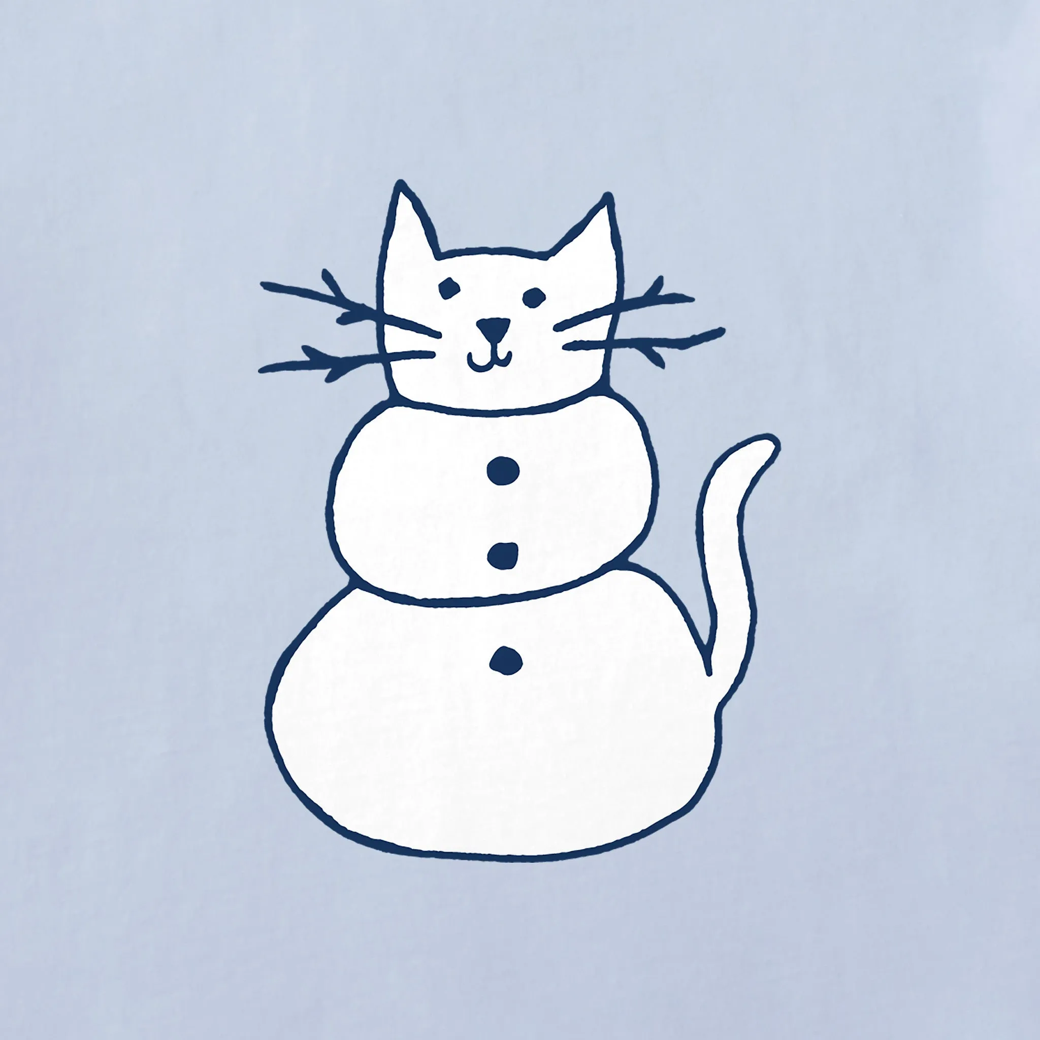 Women's Cat Snowman Long Sleeve Crusher Tee Life is Good