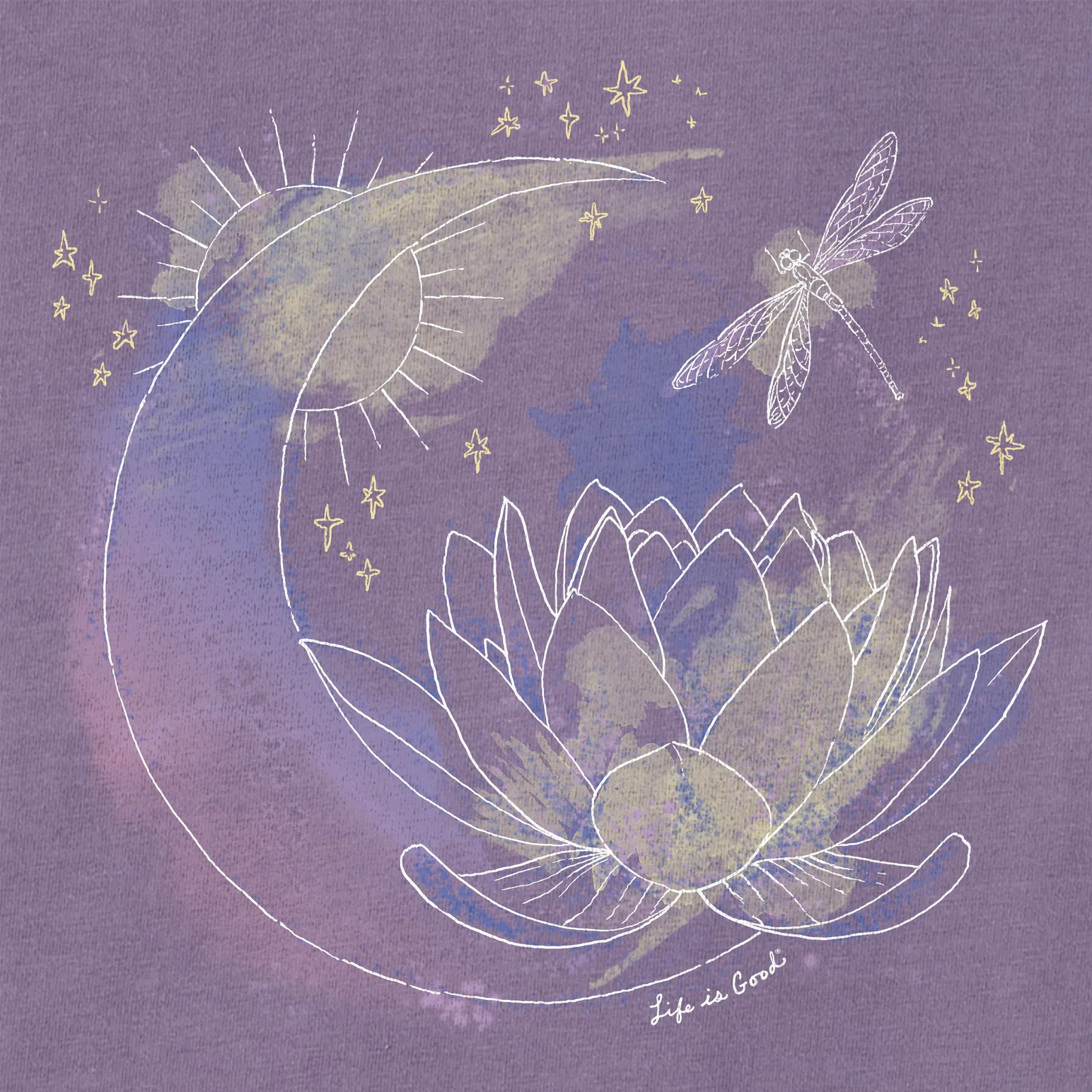 Women's Celestial Dragonfly Short Sleeve Tee Life is Good