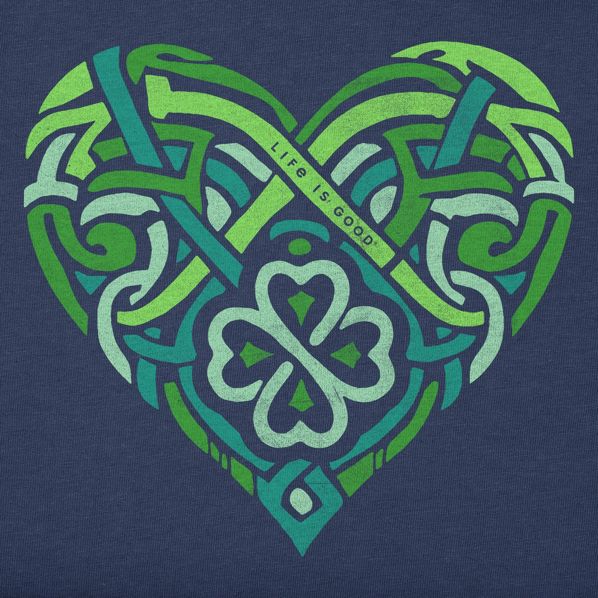Women's Celtic Heart Long Sleeve Crusher Boxy Tee Life is Good