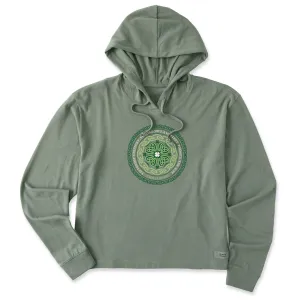 Women's Celtic Mandala Crusher Boxy Hoodie Life is Good