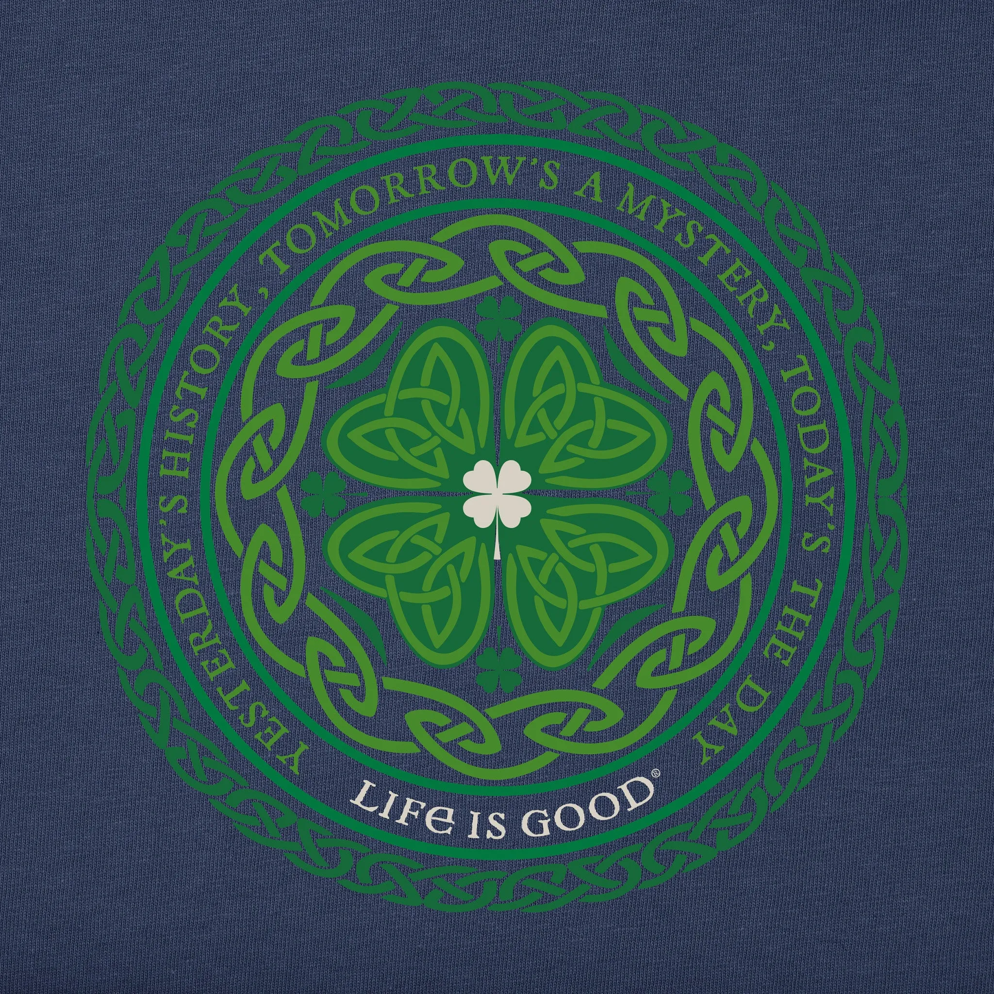 Women's Celtic Mandala Long Sleeve Crusher Vee Life is Good