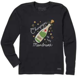 Women's Champagne in the Membrane Long Sleeve Crusher Tee Life is Good