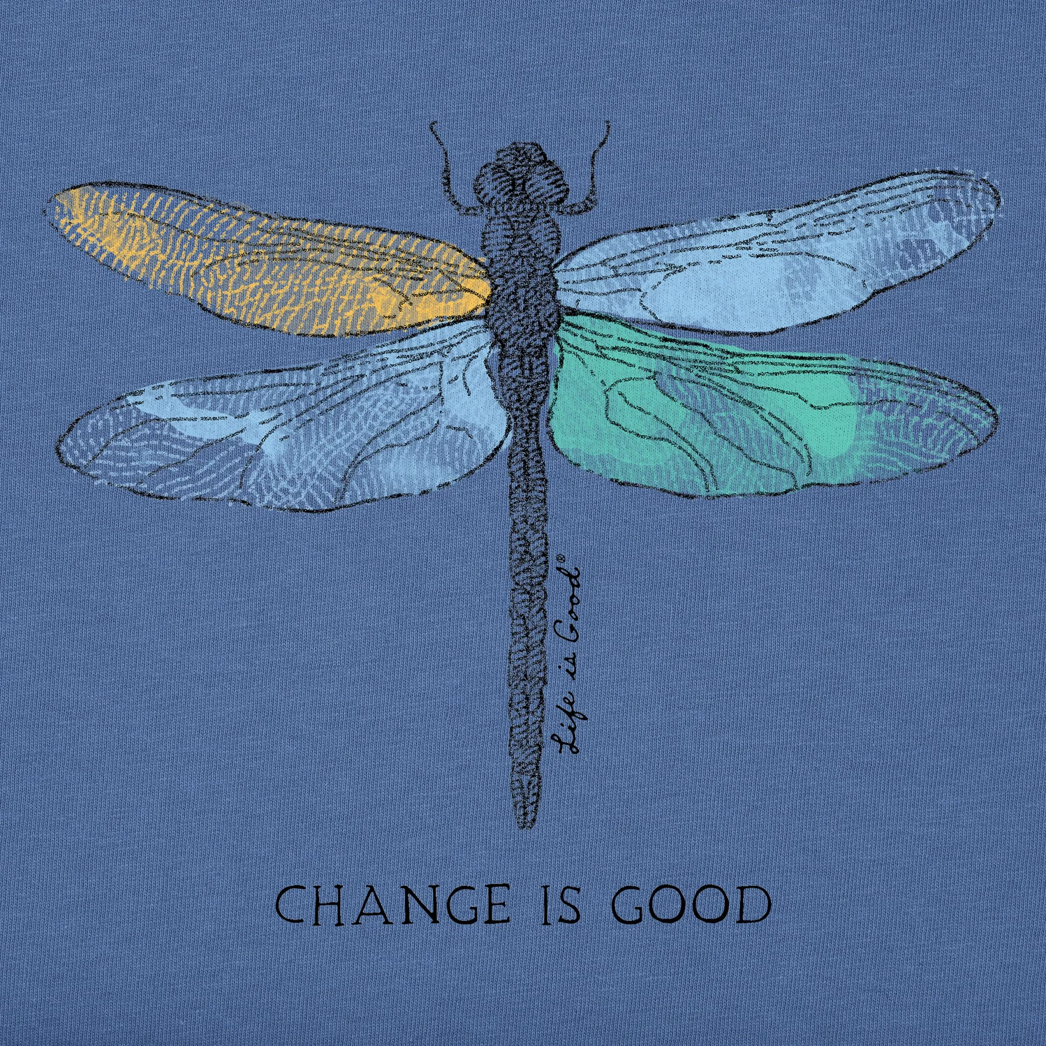 Women's Change Dragonfly Short Sleeve Crusher Tee Life is Good