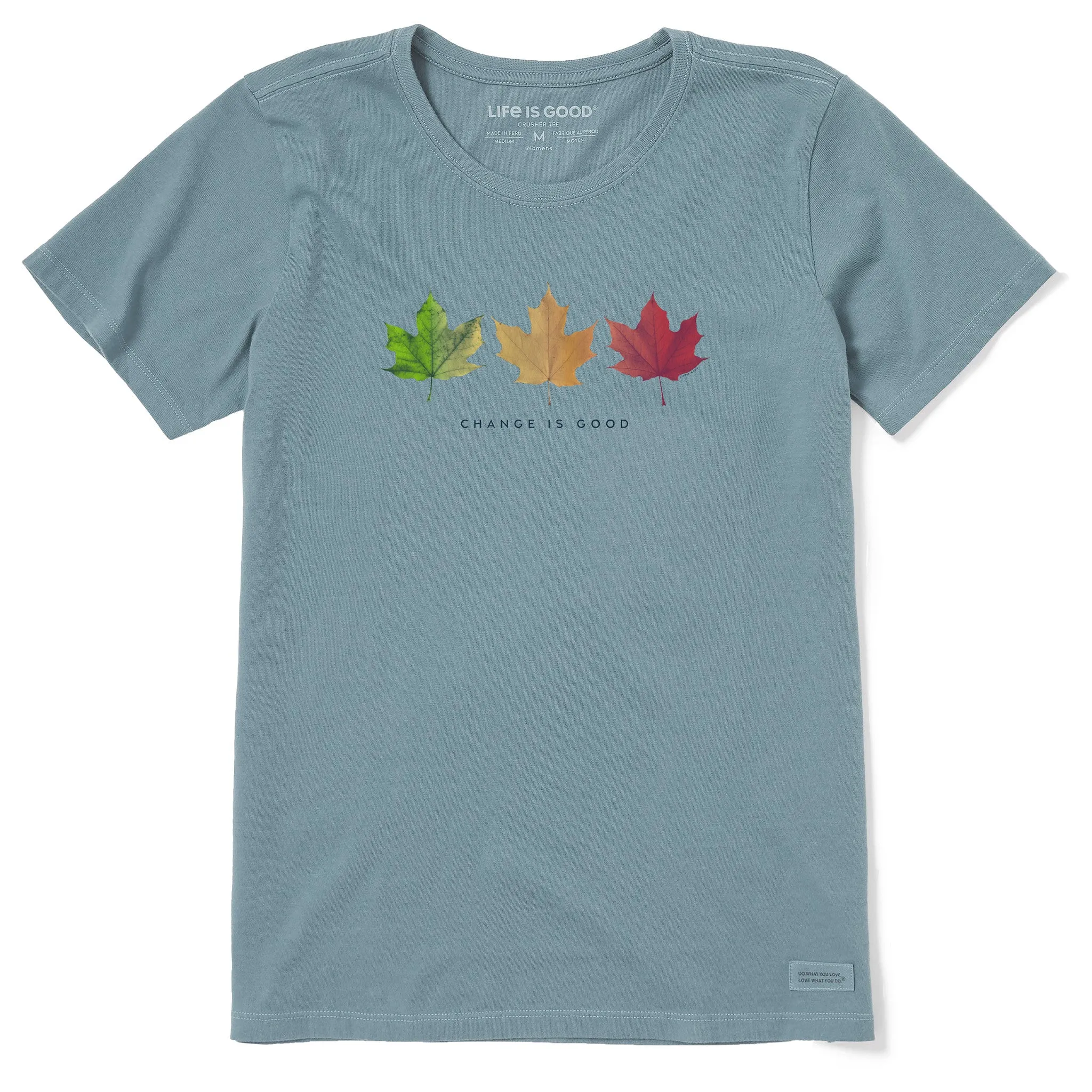 Women's Change is Good 3 Leaves Short Sleeve Crusher Tee Life is Good