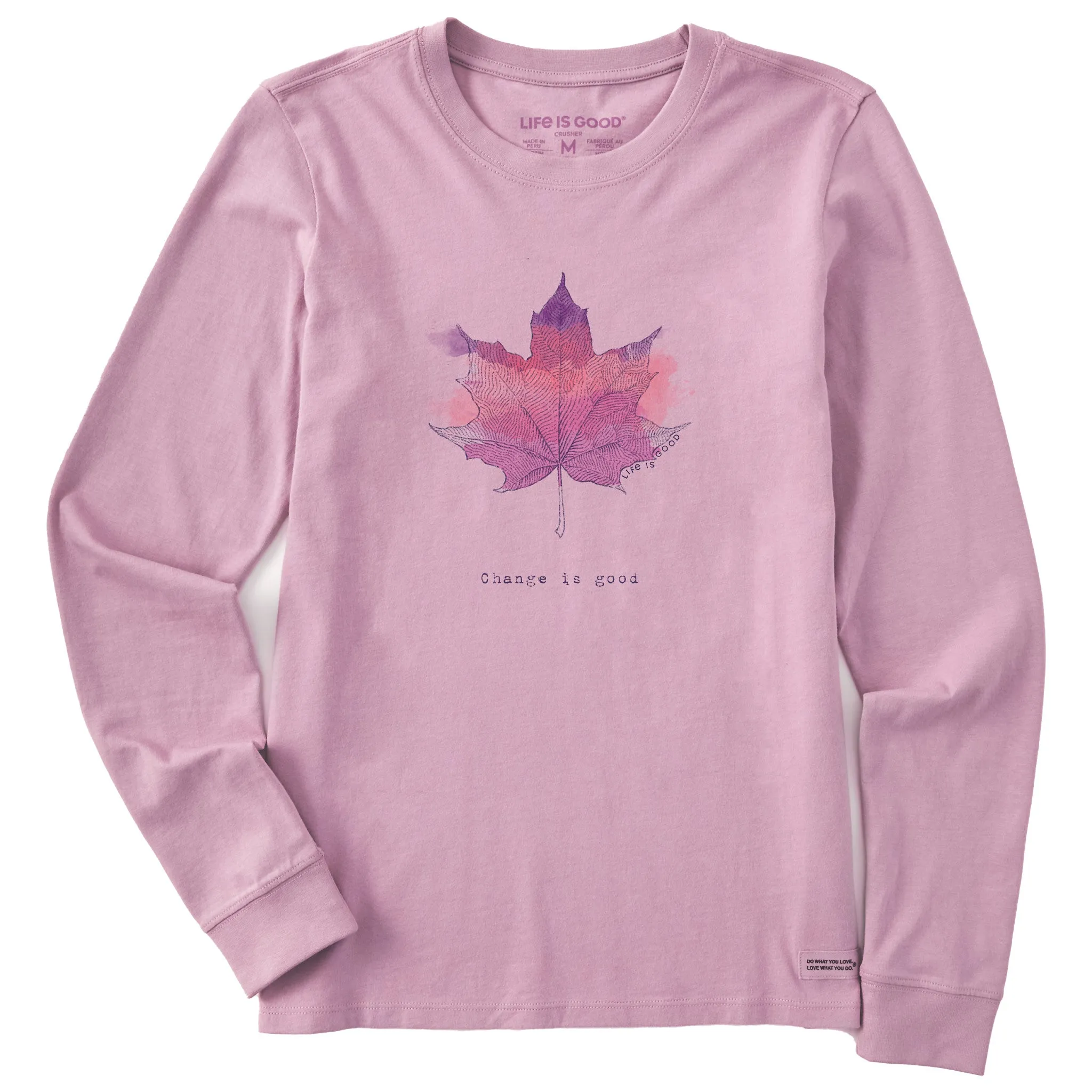 Women's Change Leaf Engraved Long Sleeve Crusher Tee Life is Good