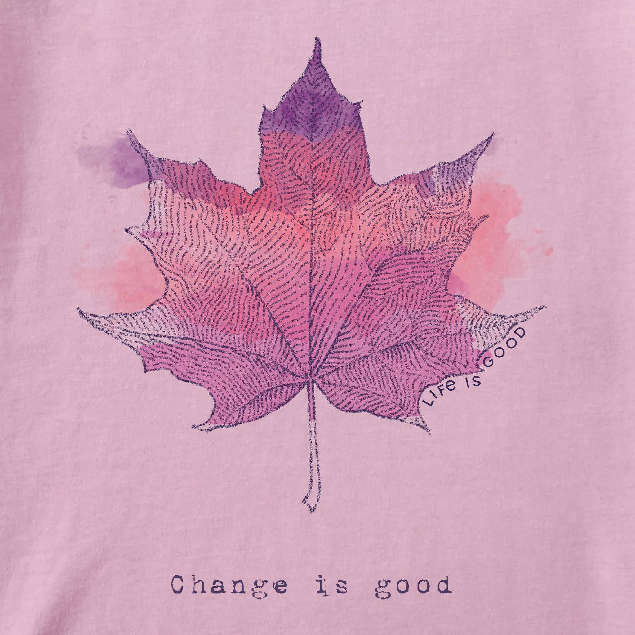 Women's Change Leaf Engraved Long Sleeve Crusher Tee Life is Good