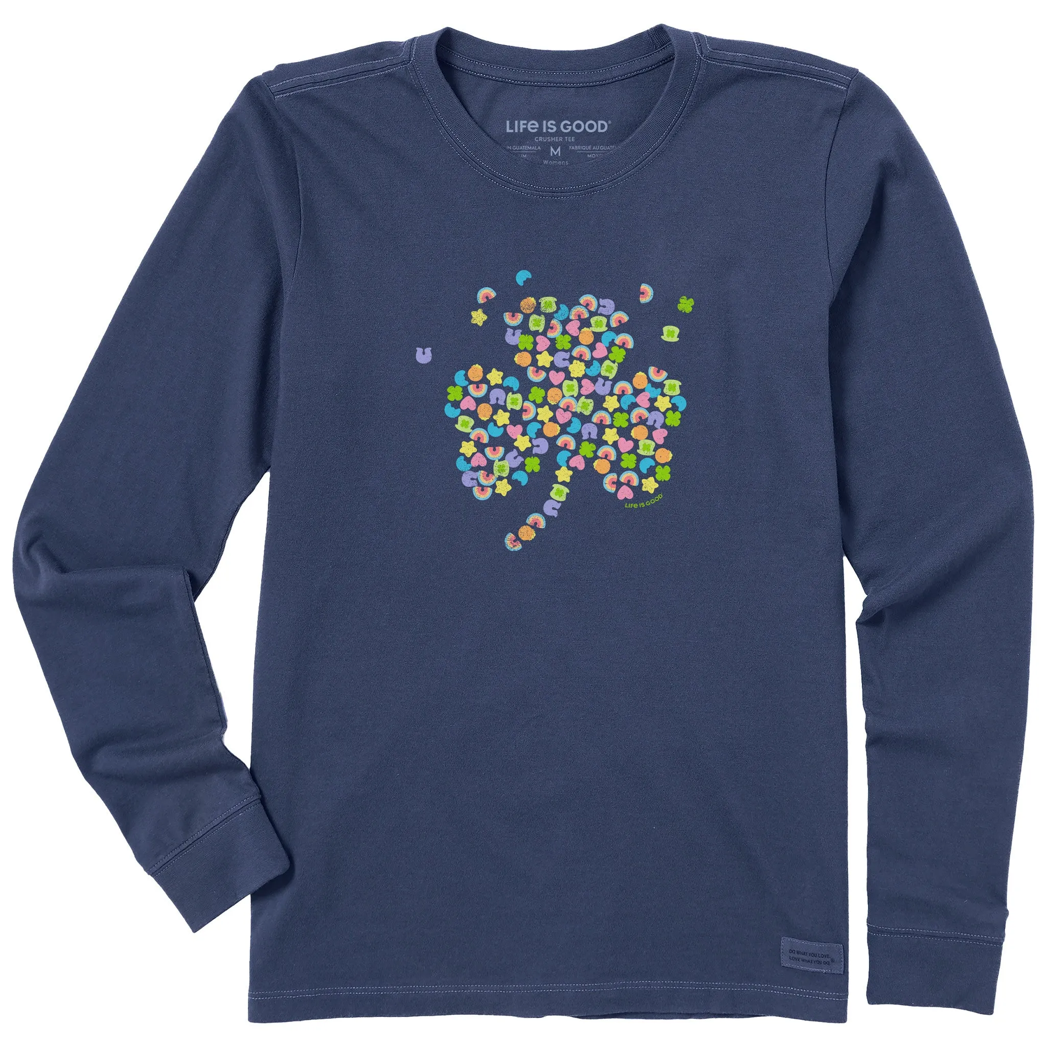 Women's Charmed Clover Long Sleeve Crusher Tee Life is Good