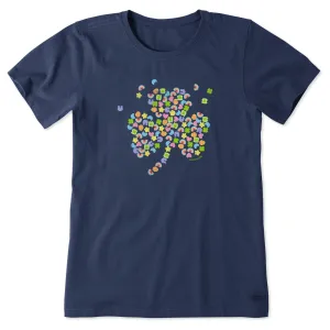 Women's Charmed Clover Short Sleeve Tee Life is Good