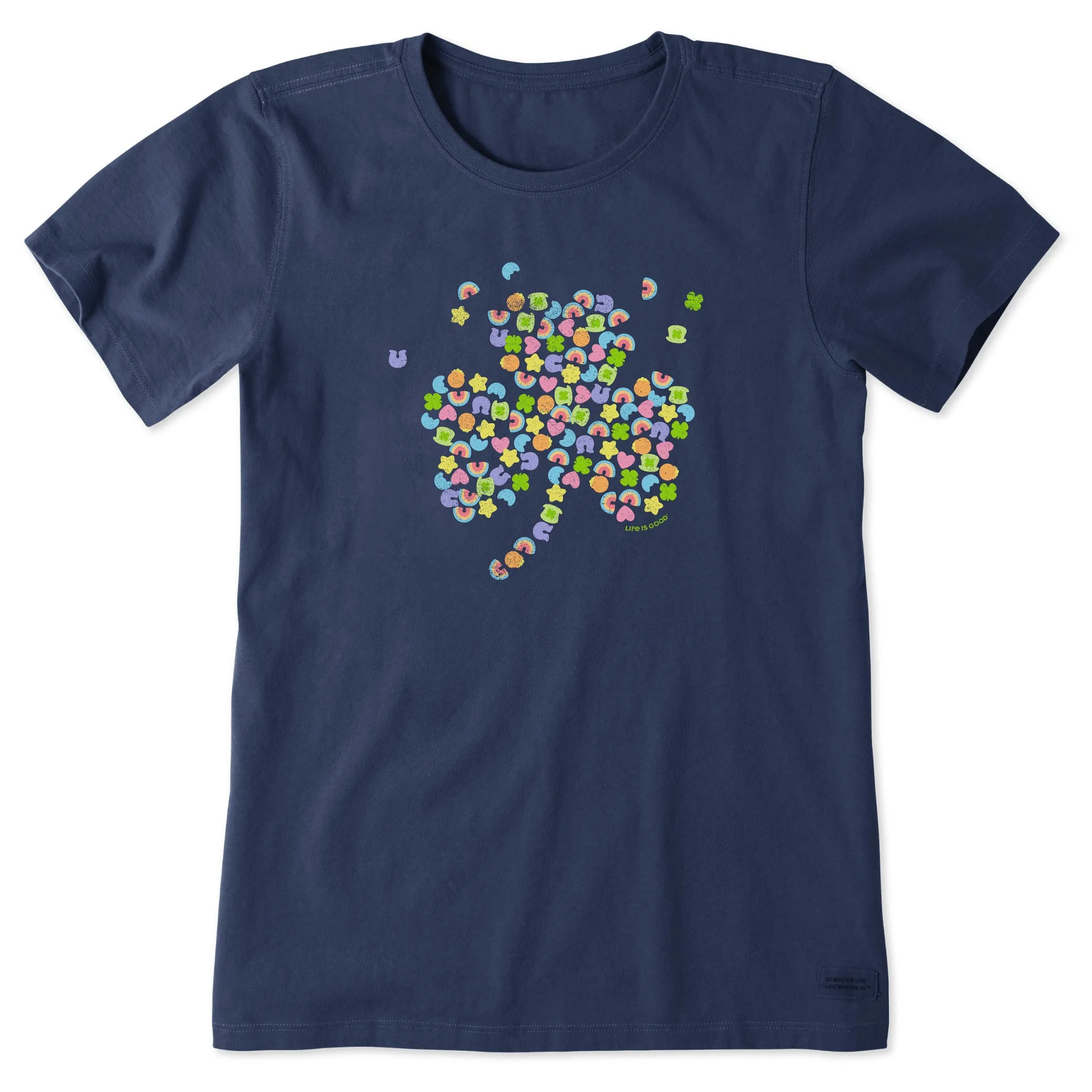 Women's Charmed Clover Short Sleeve Tee Life is Good