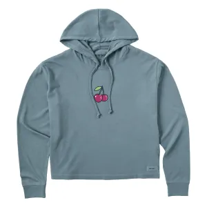 Women's Cherries Crusher Boxy Hoodie Life is Good