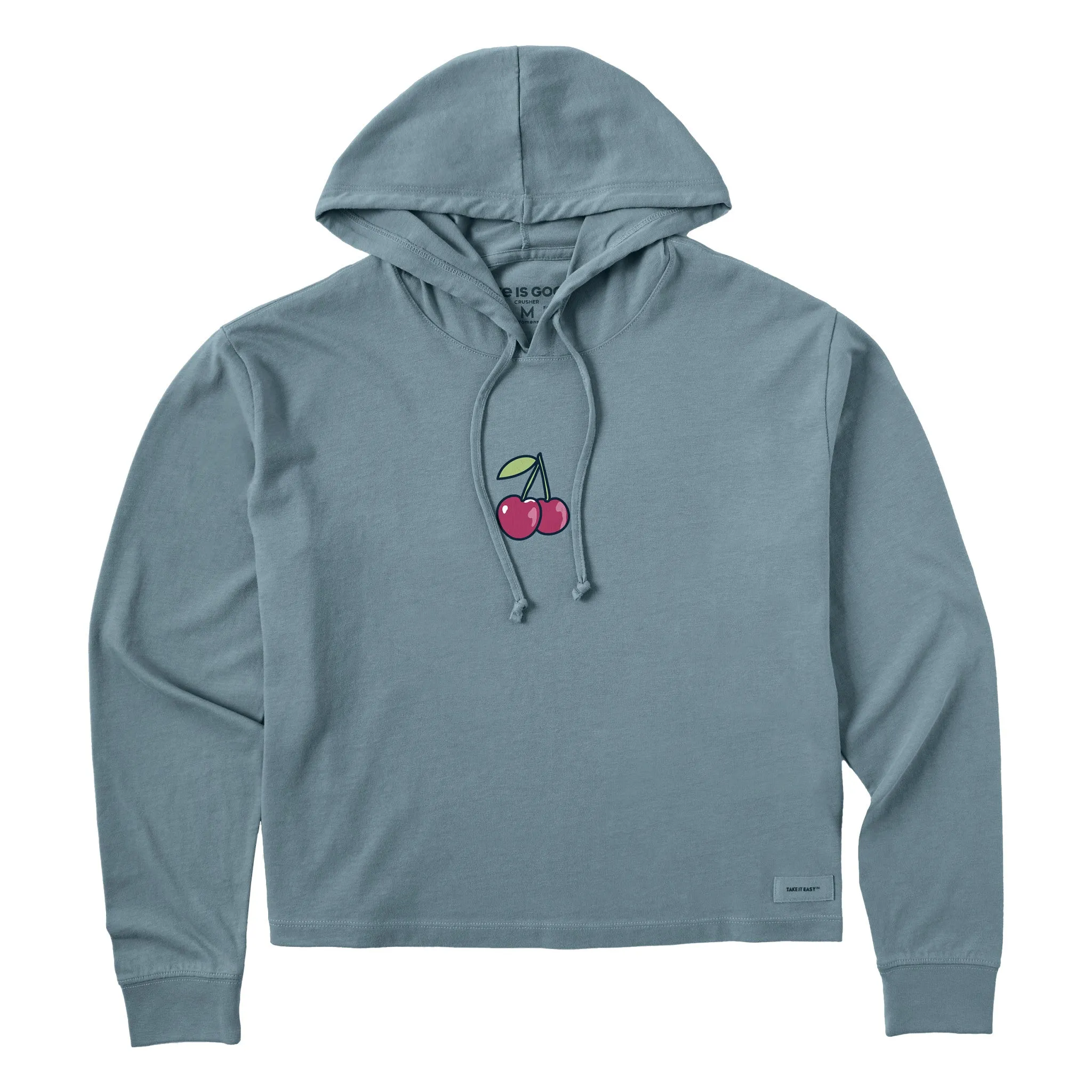 Women's Cherries Crusher Boxy Hoodie Life is Good