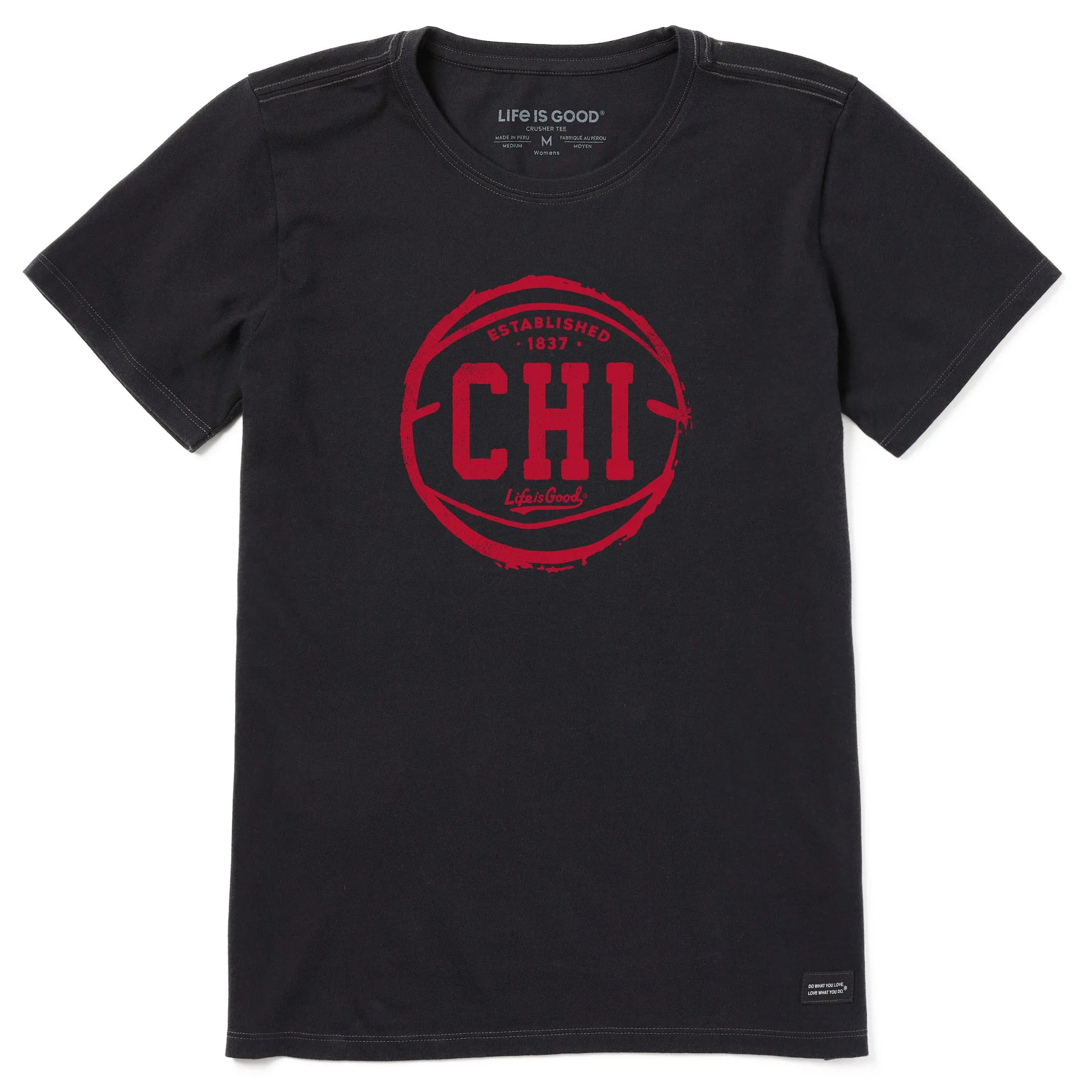 Women's Chicago Basketball Short Sleeve Crusher Tee Life is Good