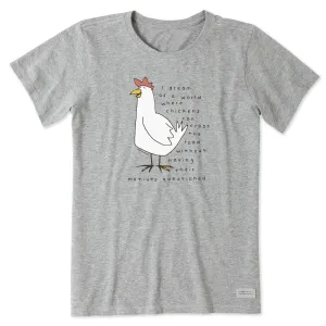 Women's Chicken Motives Short Sleeve Tee Life is Good